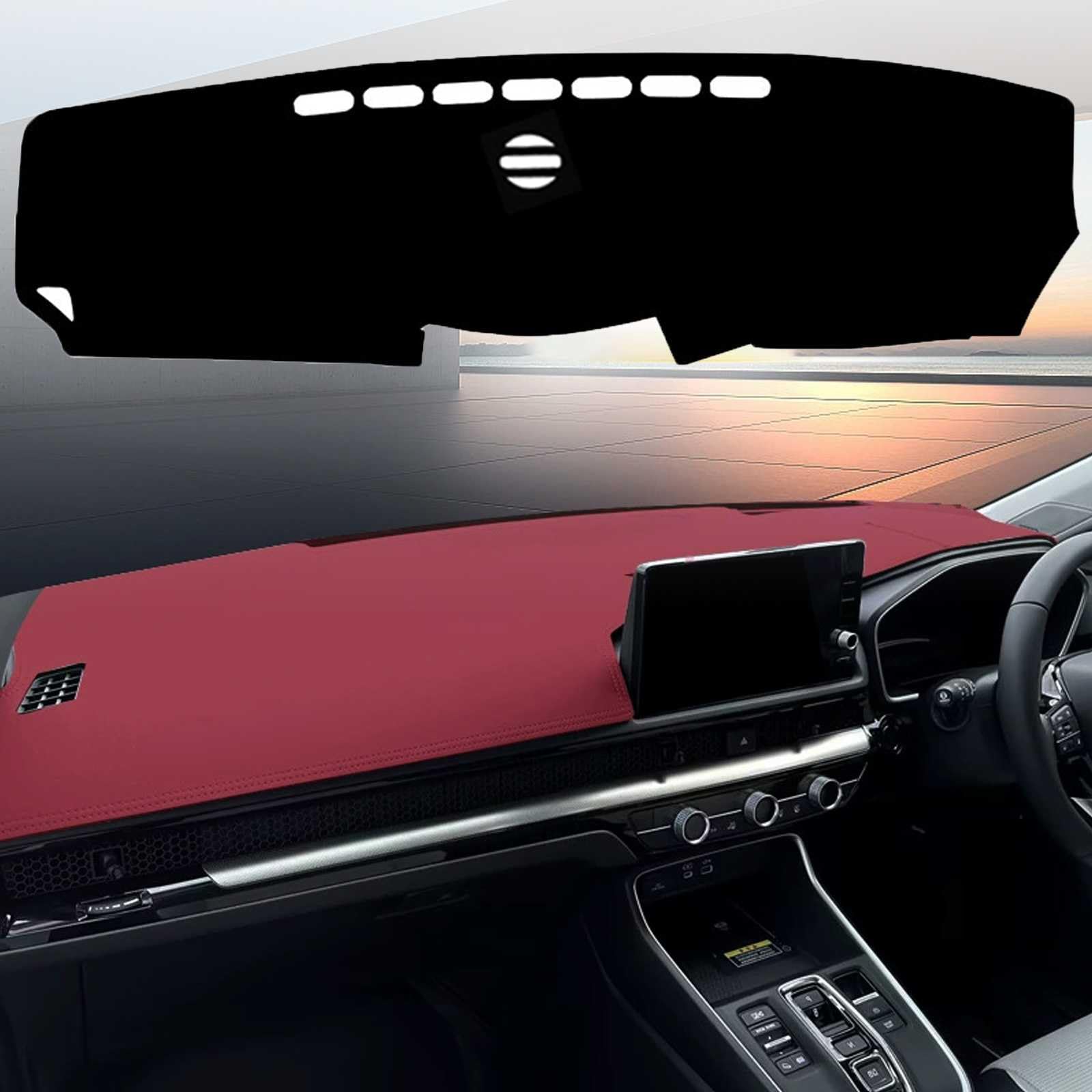 ダッシュボードマット に適用レクサスIS 2006-2011 ダッシュボードカバー【マイクロファイバーレザー素材】裏面滑り止め 保護マット サンシェードパッドカーペット UVカット カーアクセサリー 内装パーツ 簡単取付 Red Red Line