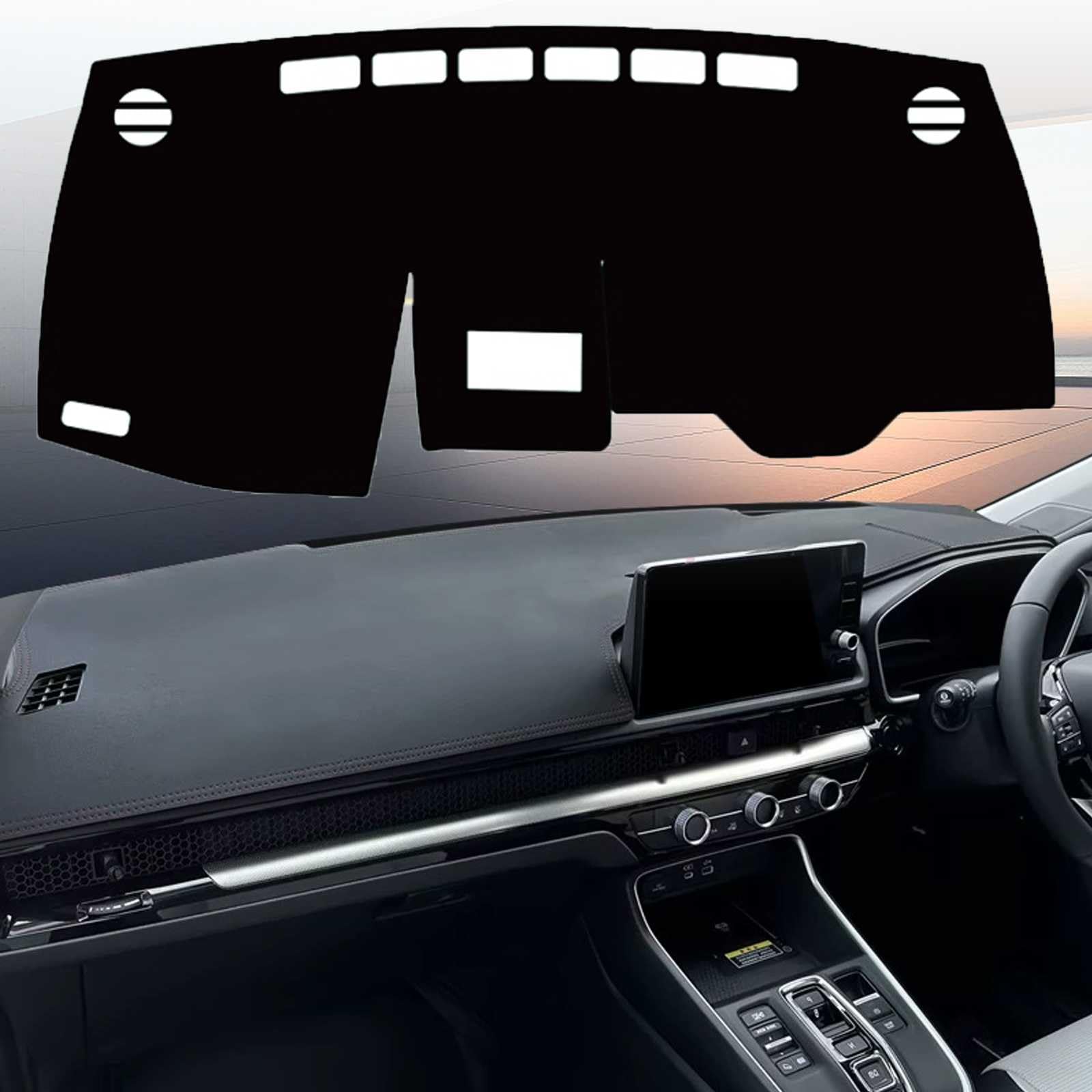 ダッシュボードマット に適用ウィッシュ20シリーズ 2009~2018 ダッシュボードカバー【マイクロファイバーレザー素材】裏面滑り止め 保護マット サンシェードパッドカーペット UVカット カーアクセサリー 内装パーツ 簡単取付 Black Red Line