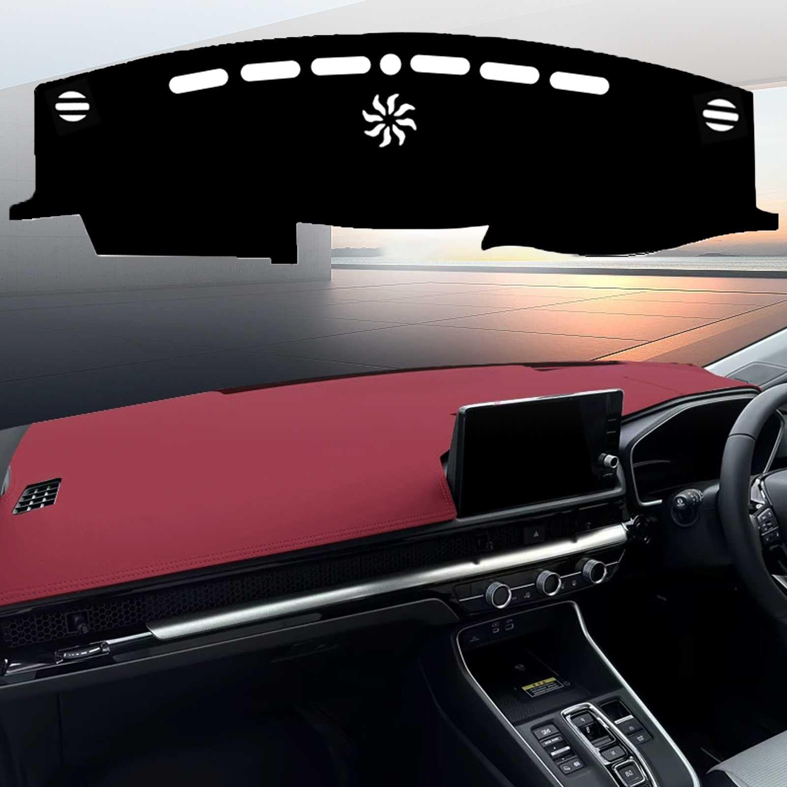 ダッシュボードマット に適用レクサスLS460 LS460L LS600L LS460H LS600H 2006-2011 ダッシュボードカバー【マイクロファイバーレザー素材】裏面滑り止め 保護マット サンシェードパッドカーペット UVカット カーアクセサリー 内装パーツ 簡単取付 Red Red Line