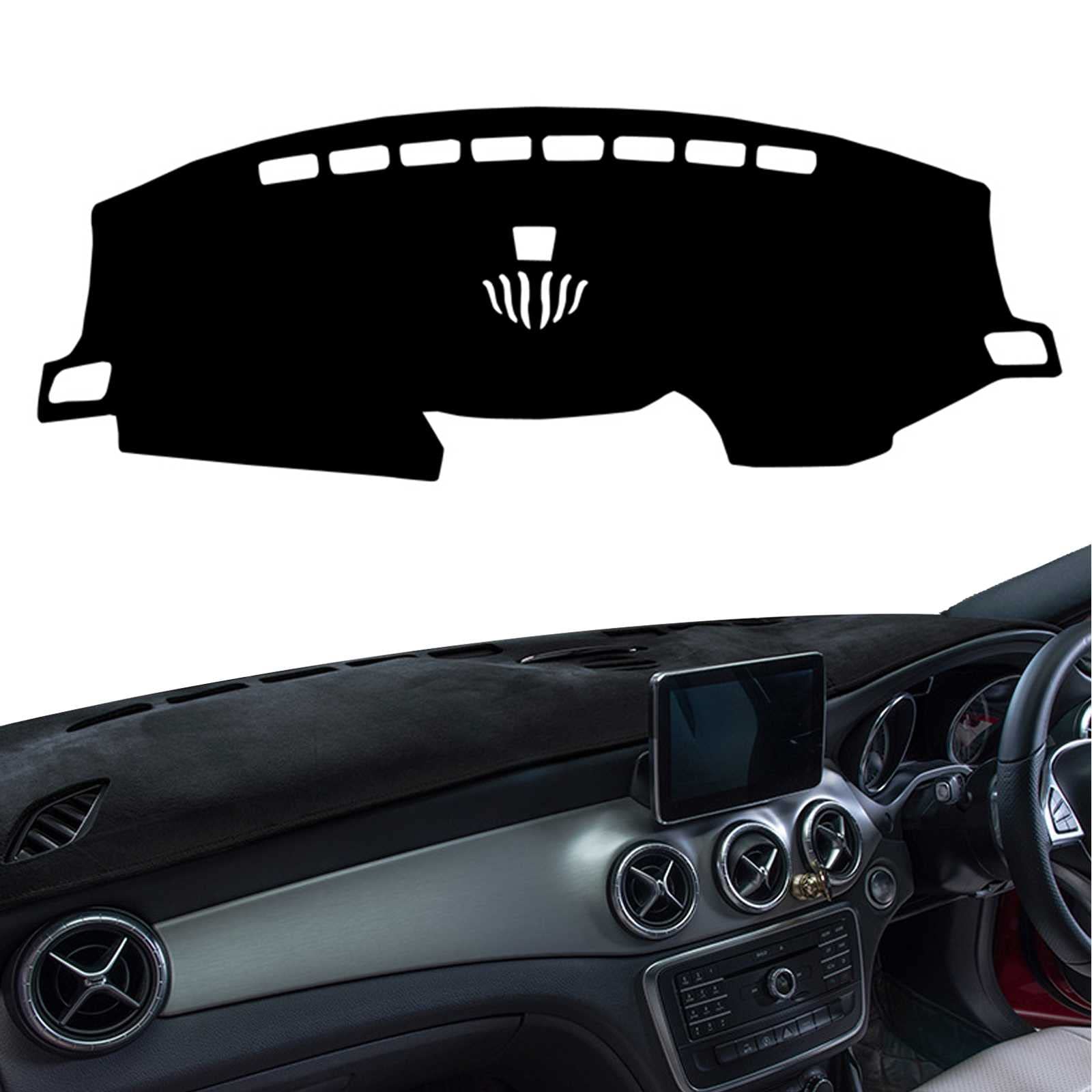 ホンダ CR-V 2017 2018 2019 2020 2021に適用 ダッシュボードマット 車内 ダッシュボードカバー 車種専用設計 ダッシュボード用の抗紫外線パッド 日焼け防止 保護マット 内装パーツ 簡単取付【フランネル素材】