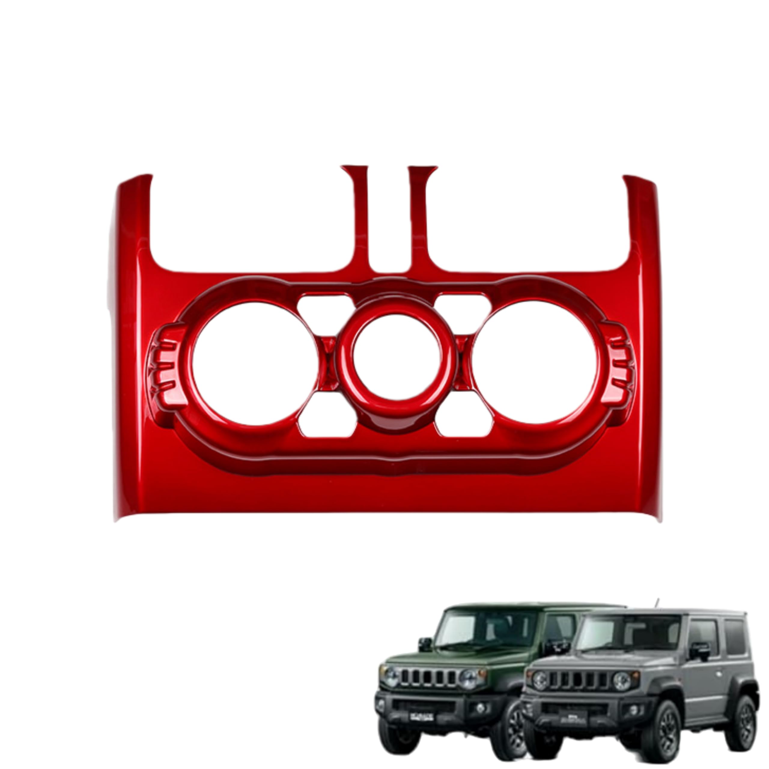 ジムニーに対応 JB64W シエラ JB74W 2019年-/ ジムニーに対応ノマド JC74W 2025年4月〜 対応品 スズキ専用 保護 上質 キズ防止 ABS製 取り付け簡単 内装ドレスアップ センターエアコンスイッチパネル エアコンスイッチカバー インテリアパネル (Aタイプ レッ