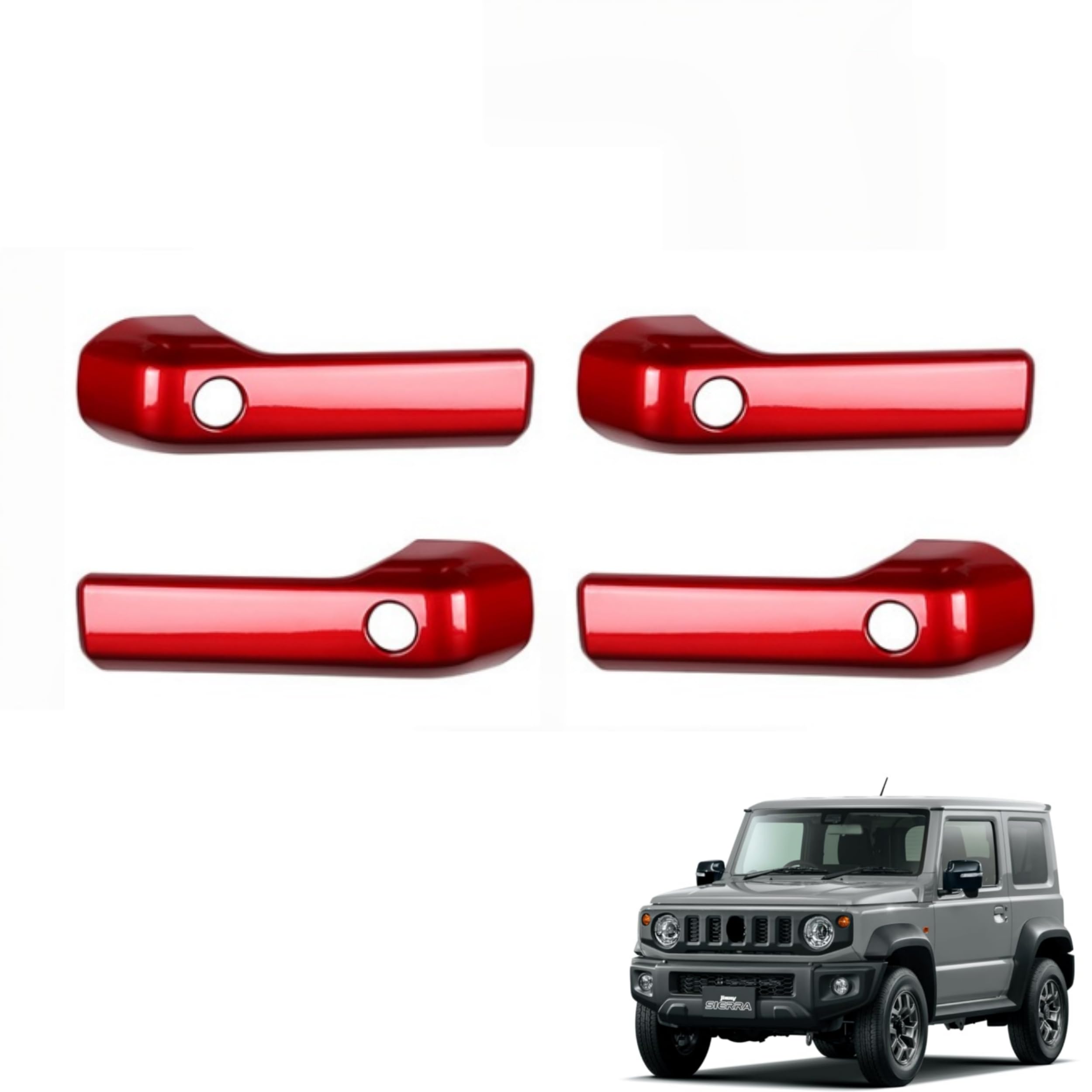 ジムニーに対応 JB64W シエラ JB74W 2019年-/ ジムニーに対応ノマド JC74W 2025年4月〜 対応品 スズキ専用 保護 上質 キズ防止 カスタム 装飾パーツ ABS製 取り付け簡単 内装ドレスアップ インナーフレーム ドアハンドル ドアグリップカバー ドアグリップパネ