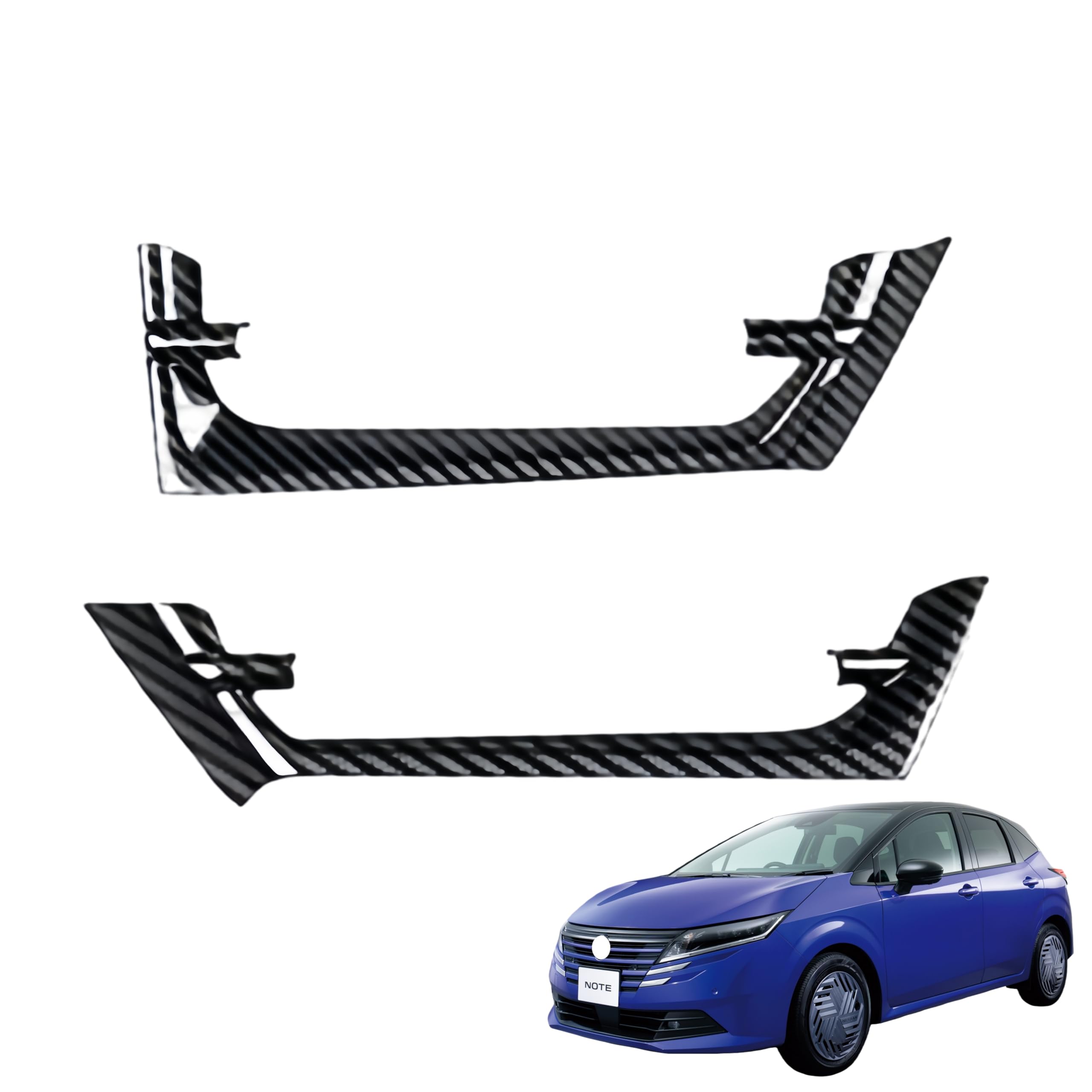 ノート?ノート オーラに対応e-POWE E13 / SNE13型 FE13型 2WD車 エアコン吹き出し口カバー カバーセット パネル インテリアパネル プレミアム オリジナル For NOTE対応品 保護 上質 キズ防止 カスタム 装飾 パーツ ABS製 日産専用設計パーツ 取り付け簡単 (カー