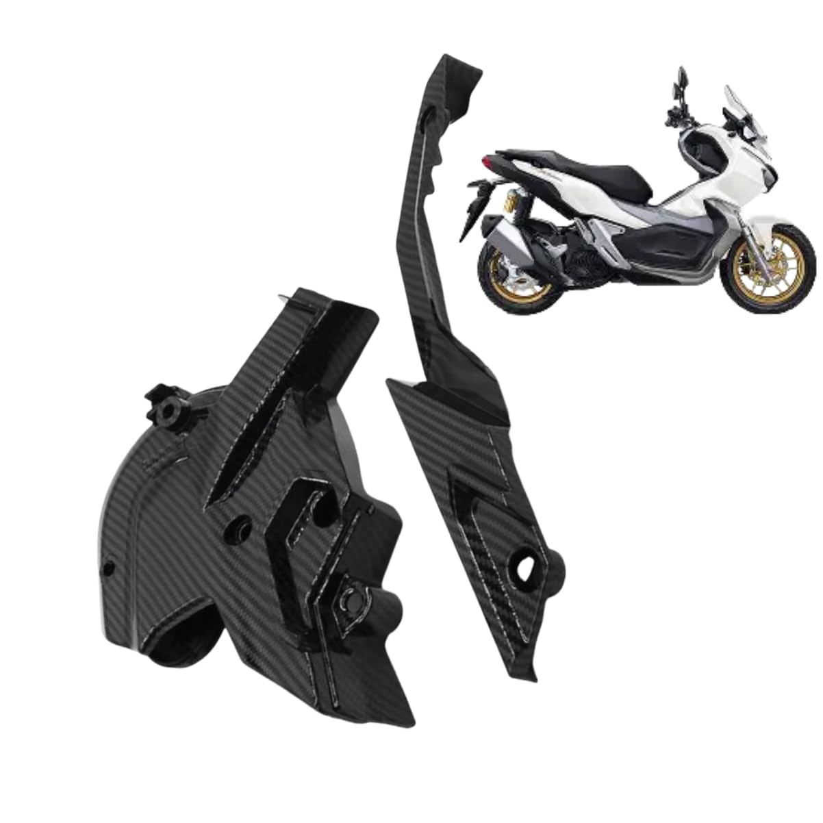 Rakuten - ホンダ に対応 ADV150 エーディーブイ150 2020-2022年 対応品 保護 上質 キズ防止 カスタム 装飾 パーツ ABS製 ホンダ専用設計パーツ 取り付け簡単 外装ドレスアップ サイドギアカバー エンジンカバープロテクター サイドパネル 保護ボックスガード カーボン柄