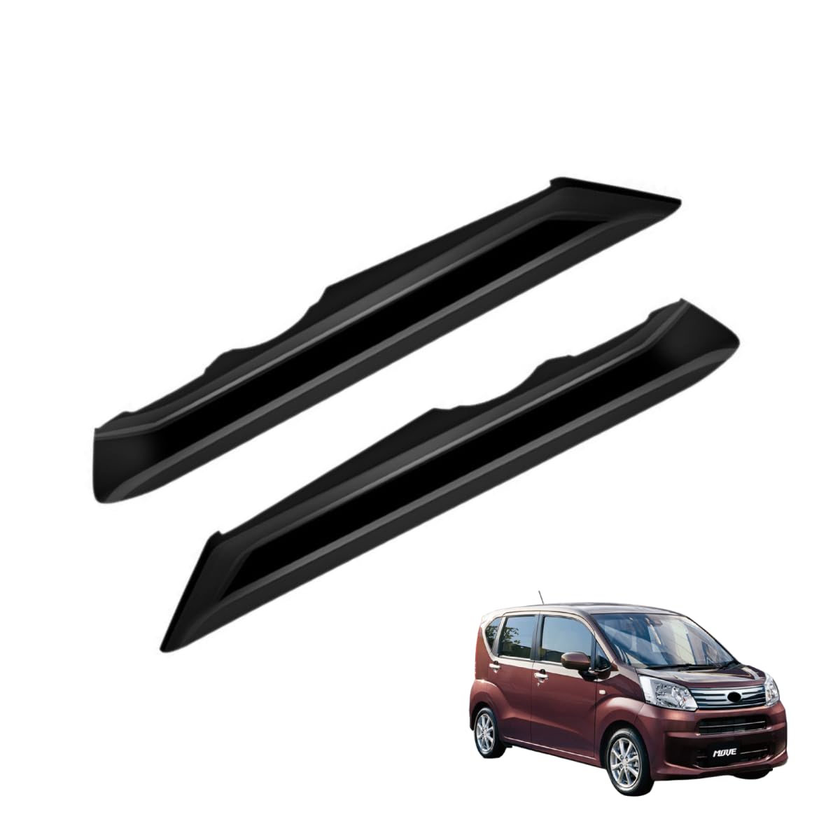 ムーヴ に対応 LA850S LA860S G RS 2025年6月〜For MOVE 対応品 保護 上質 キズ防止 カスタム 装飾 パーツ ABS製 2P ダイハツ専用設計パーツ 取り付け簡単 外装ドレスアップ フロントフォグランプアイブロウフロントフェイス 改造専用傷や摩耗に強く 傷防止 耐