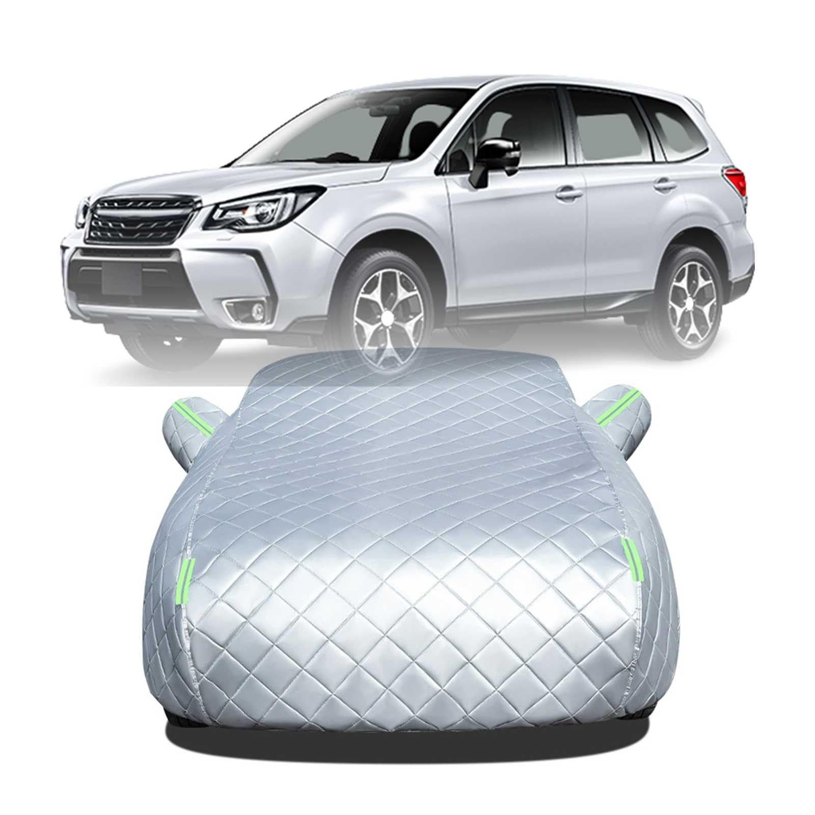 【2025年冬新開発型】ボディカバー に適用 スバル フォレスター SJ5 SJG 車 カバー 防雹カーカバー カスタムパーツ 車カバー 凍結防止カバー 自動車用防水カバー 日焼け防止 車のカバー 傷防止 汚れ防止 黄砂 雪対策 サイドのジッパー 蛍光反射ストリップ付き