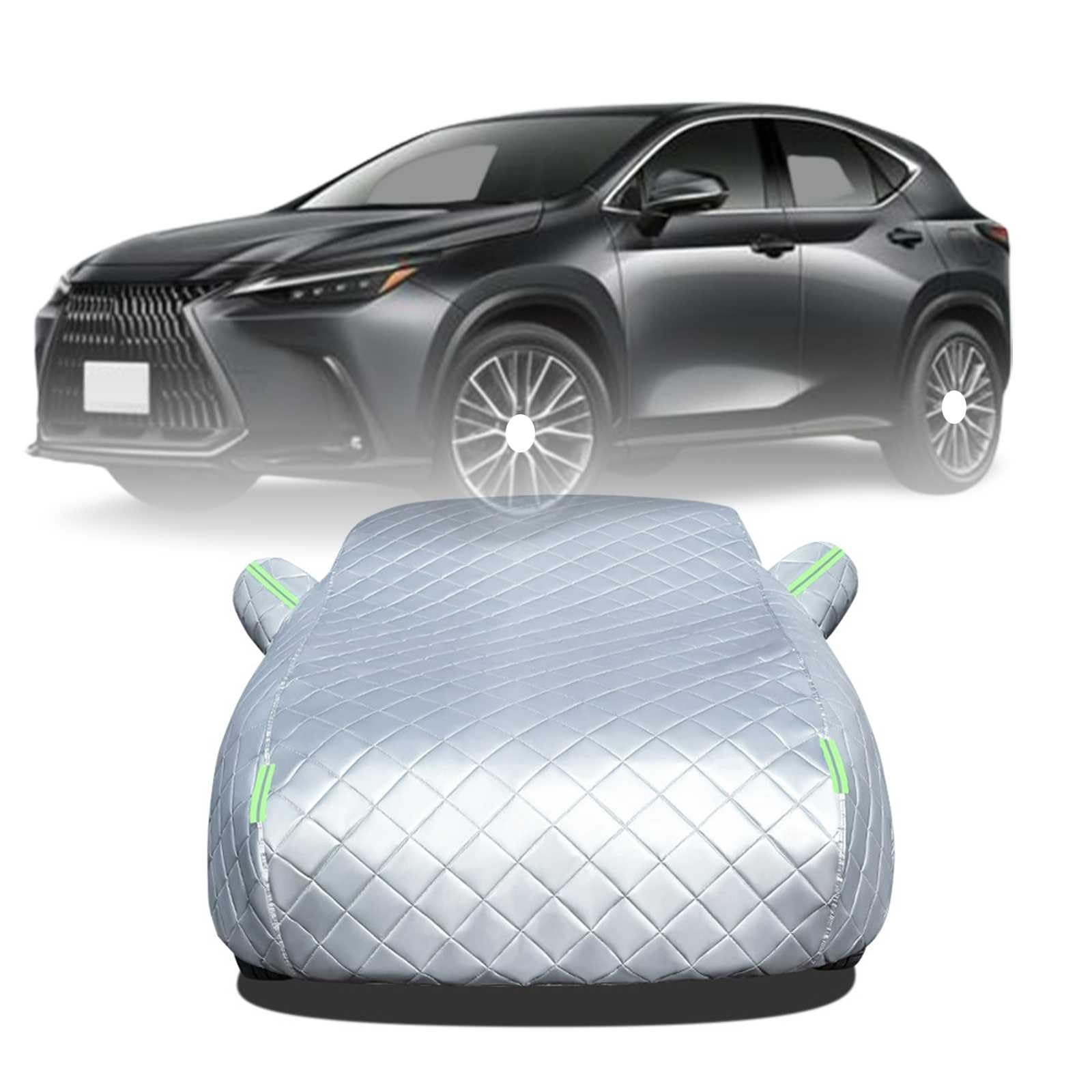 Rakuten - 【2025年冬新開発型】ボディカバー に適用 レクサス NX AAZA20 AAZA25 TAZA25 車 カバー 防雹カーカバー カスタムパーツ 車カバー 凍結防止カバー 自動車用防水カバー 日焼け防止 車のカバー 傷防止 汚れ防止 黄砂 雪対策 サイドのジッパー 蛍光反射ストリップ付き