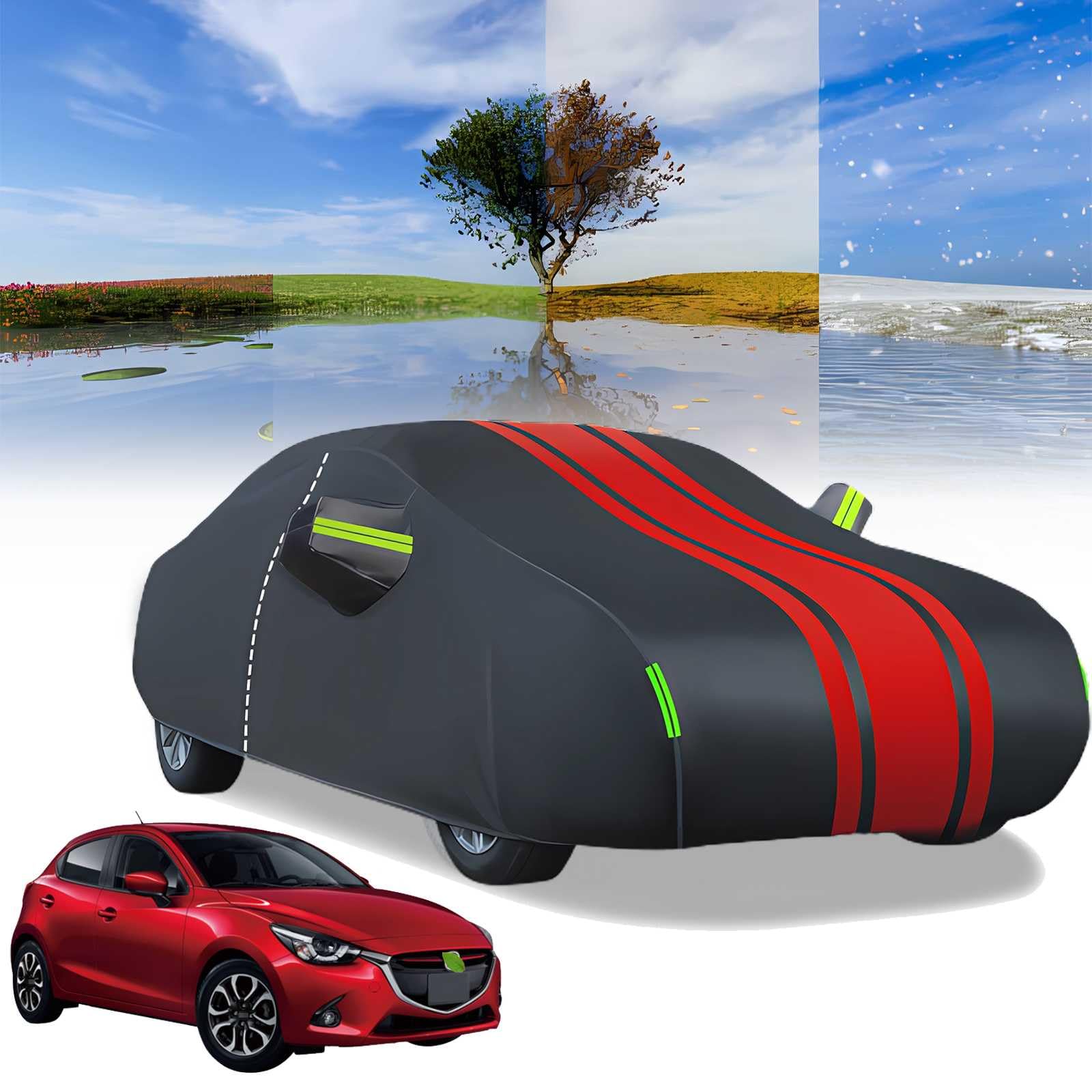 車カバー マツダ デミオ Demio 2014年9月〜現行 専用カバー 純正 ボディカバー 車保護カバー 複合層構..