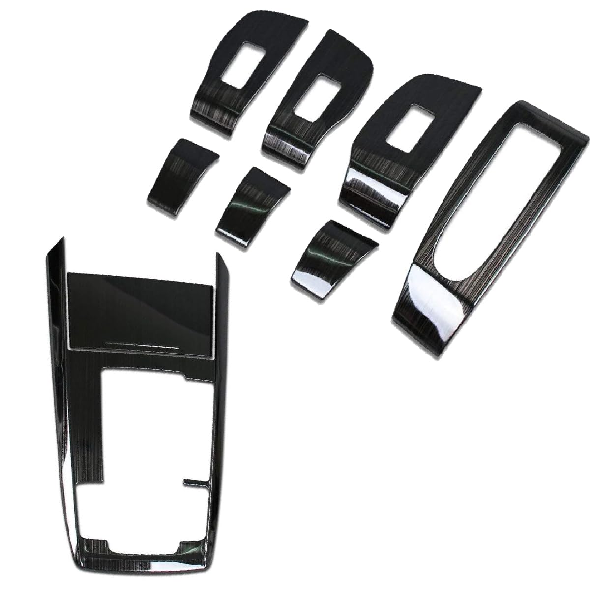 新型 マツダ CX-30 DM系 専用 内装 ステンレス 変速レバー カバー/インテリアパネル シフトパネル?ドアスイッチカバーセット MAZDA CX30 専用 設計 (ブラックヘアライン)