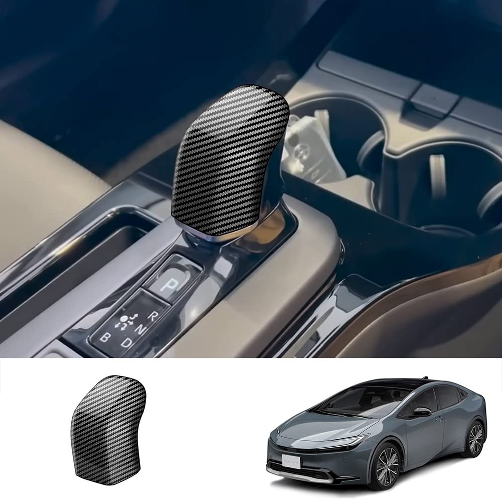 適用于トヨタ 新型 プリウス60系 シフトノブパネル PRIUS インテリア アクセサリーシフトノブカバー インテリアパネル (カーボン調)