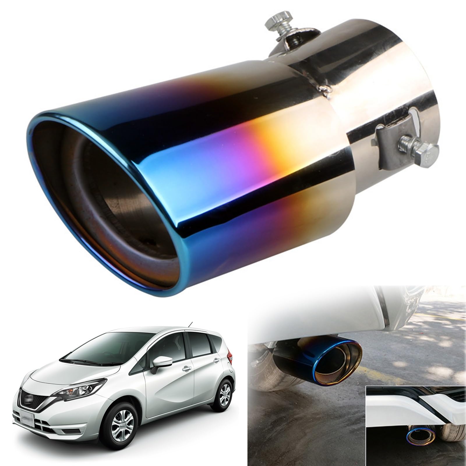 日産 ノート E12系 専用 マフラー カッター 車のテールパイプ カスタム 排気口 排気管 外装パーツ ステ..