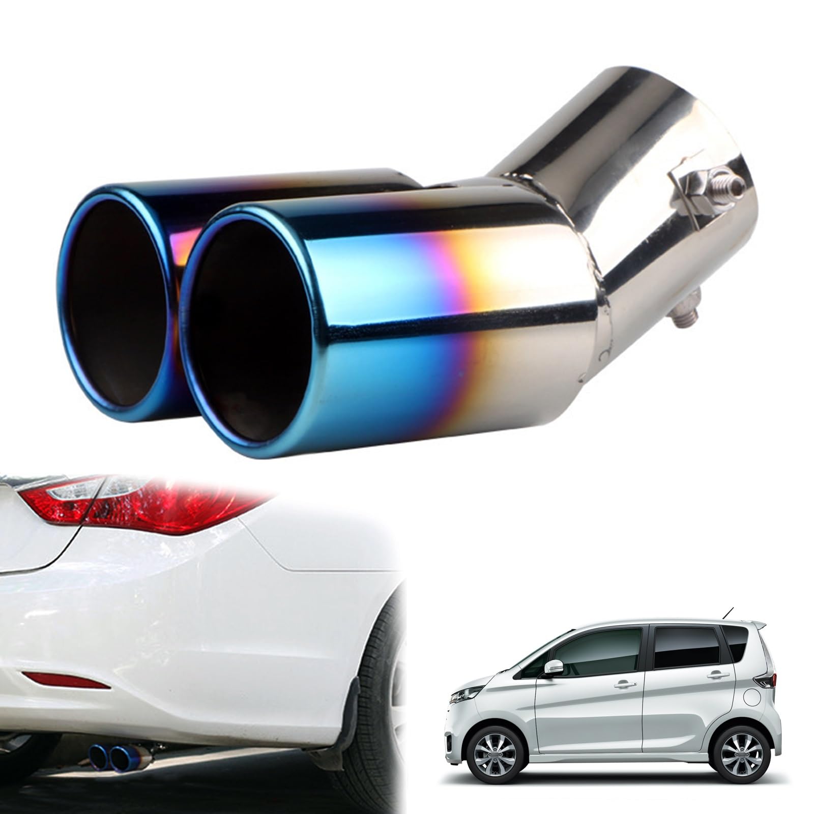 マフラー カッター 2本出し 日産デイズ B21W(AA0)型 2013年6月~2019年3月専用 車のテールパイプ カスタ..