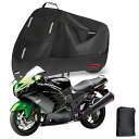 300D 厚手バイクカバーに適用 カワサキZZR1400 バイクカバー 全天候型 オートバイカバー 防水 紫外線防止 盗難防止 バイク用車体カバー 前後5つの反射ストリップ 収納バッグ付き【245*105*125cm】 (Size : ZZR1400)