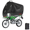 300D 厚手バイクカバーに適用 カワサキ KLX230S バイクカバー 全天候型 オートバイカバー 防水 紫外線防止 盗難防止 バイク用車体カバー 前後5つの反射ストリップ 収納バッグ付き【230*95*125cm】 (Color : KLX230S)