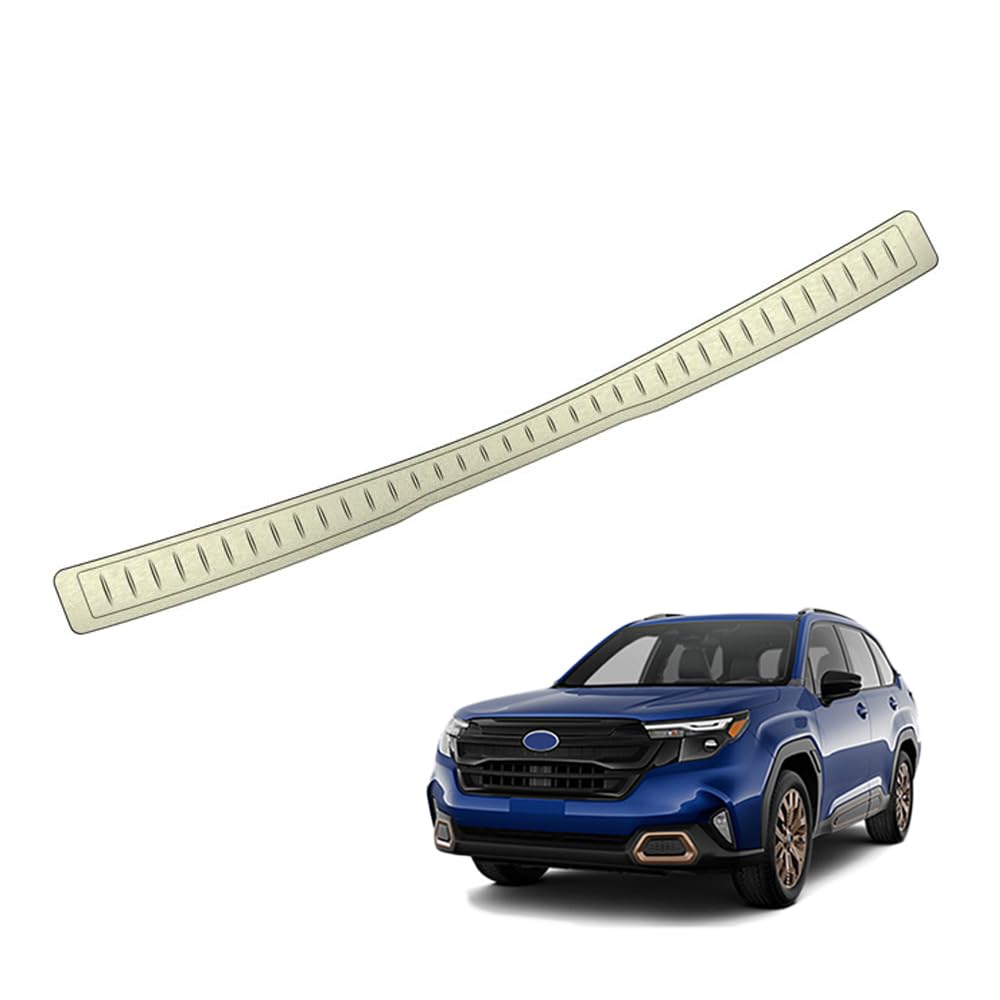 新型 フォレスターSL5 SLG 6代目（2025年4月現行）リアバンパー用特殊保護プレート リアドアシルの改良ステンレス鋼装飾変更保護 フォレスター6代目 SL5 SLG (ブラッシュドシルバー)