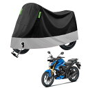 2025新版 バイクカバー に適用ホンダ ホーネット250【アルミホイル+ニードルパンチコットン】全天候型 厚手 210Dオートバイカバー バイク レインカバー 破れにくい 防雨 防雪 防塵 盗難防止 UVカット 反射ストリップ付き ロック穴 収納袋付き ブラック+シルバー