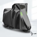 バイクカバー に適用ヤマハ XTZ125 【2025年新版&サイドジッパー付き】 オックス生地 全天候型 オートバイカバー バイク レインカバー バイク用車体カバー 破れにくい 防水 盗難防止 防雨 防雪 防塵 UVカット 通気口 反射ストリップ付き ロック穴 防風ベルト付き シルバーグ