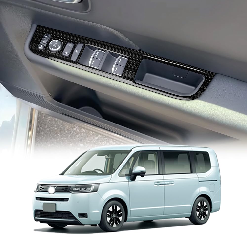 新型 ステップワゴン (STEP WGN) RP8 RP系 (2022年5月〜) カスタムパーツ アームレストフレーム ガラスリフトパネル スイッチパネルステンレス鋼 車種専用設計 傷に強い 耐摩耗性 内装トリム 取り付け簡単2PCSステップワゴンrp アクセサリー