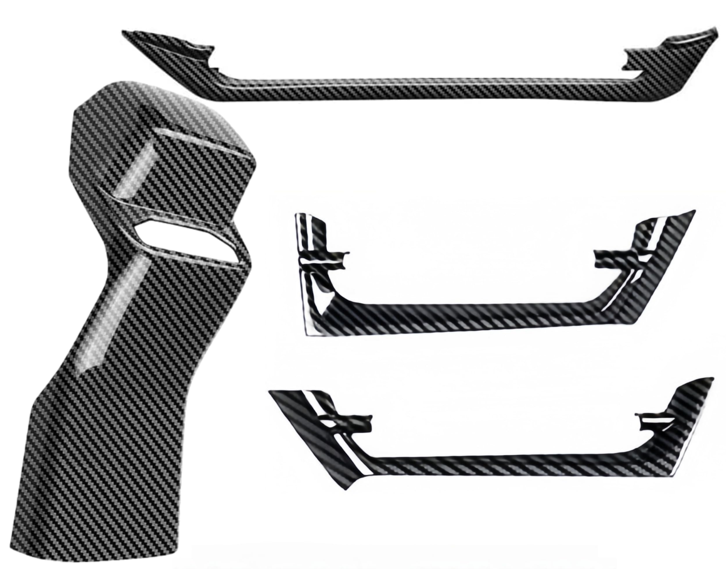 「ノート/ノート オーラ に対応 e-POWER E13 / FE13型 」 インテリアパネル センター サイド エアコン吹き出し口フレーム リアエアコンベント アンチキックガードパネル ダッシュボード換気口カバー セット ニッサン対応品 (カーボン柄)