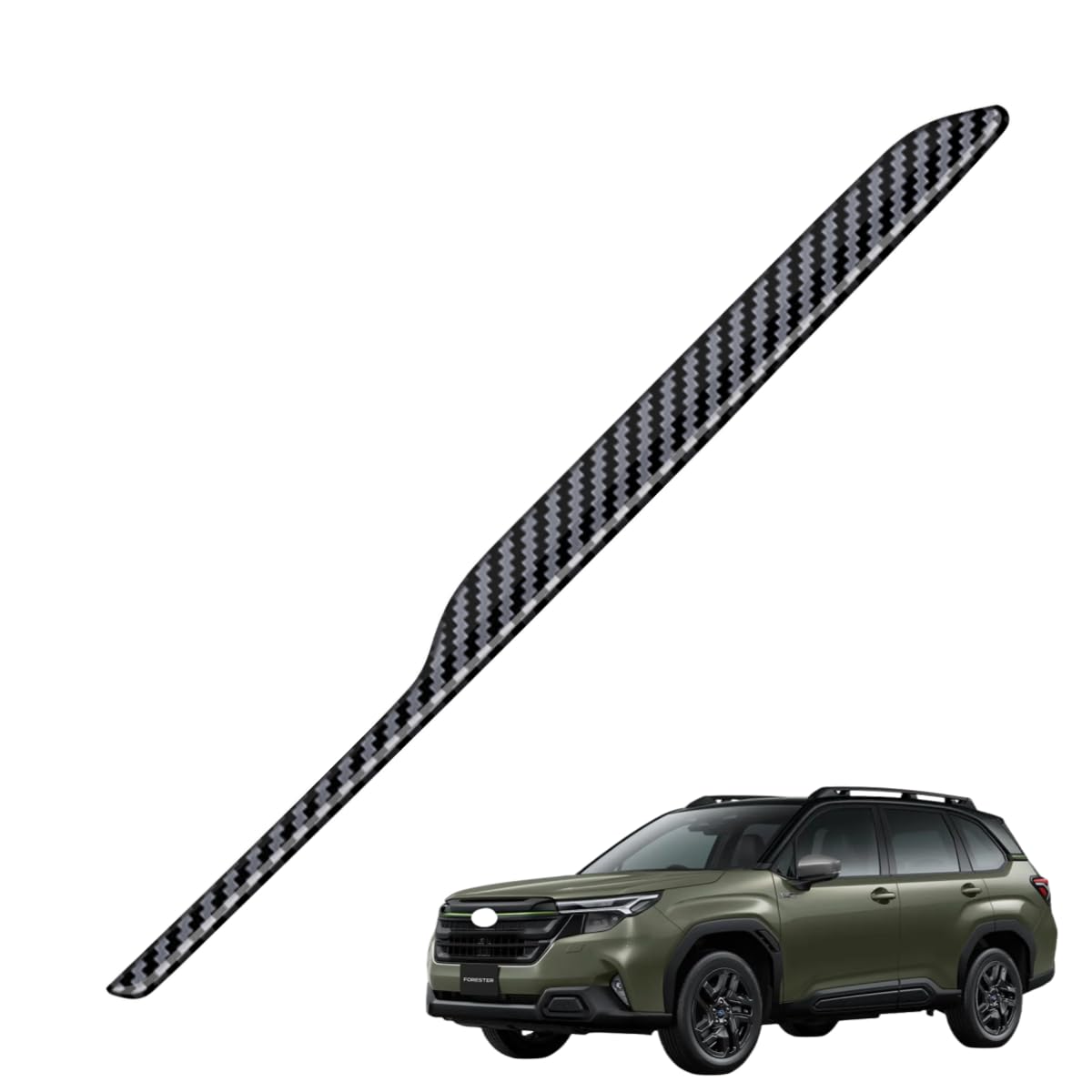 「フォレスター に適用 SL系 2025年4月ー」センターコンソールモール ダッシュボードパネル ガーニッシュ 内装アクセサリー スバル対応品 ABS製 (ブラックカーボン柄)