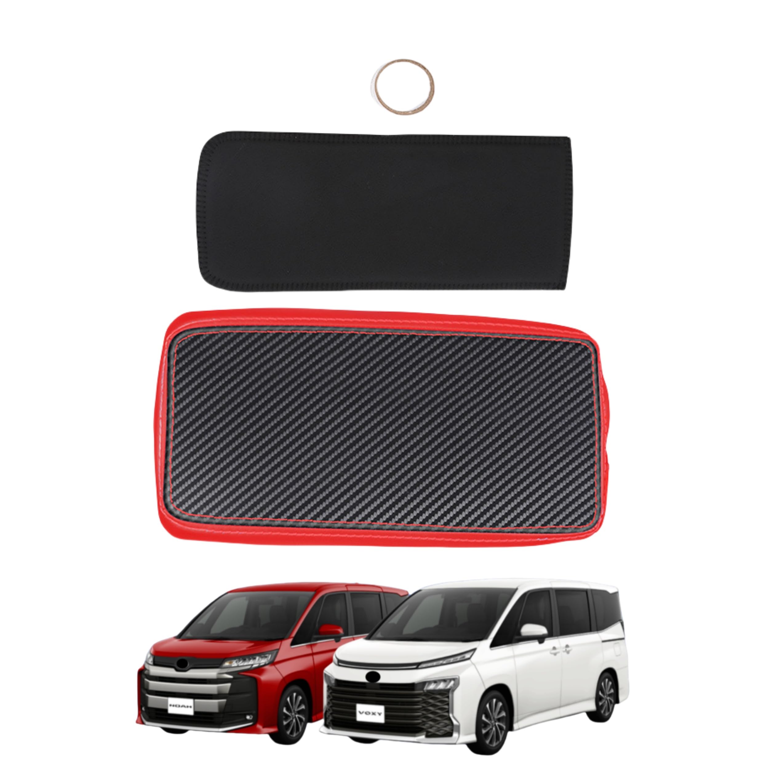 「 ノア 90系?ヴォクシー90系 に適用 2022年ー」アームレストカバー センターコンソールボックスカバー コンソールボックス キズ防止 汚れ防止 防水 トヨタ対応品 FOR VOXY/NOAH (レッド)