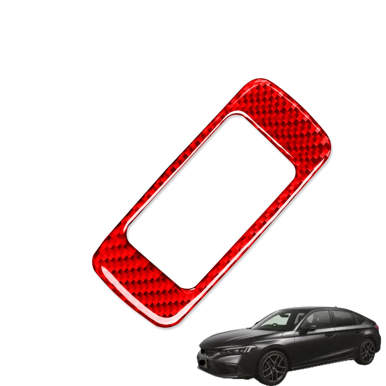 Rakuten - 「ホンダ?シビック （11代目） FL型 に適用 2021年7月~」リアオーバーヘッドアクセントライトデコレーションデカールトリムインテリア 内装 カスタム 保護パーツ アクセサリー ドレスアップ 汚れ防止 キズ防止 取り付け簡単 For CIVIC ソフトカーボンファイバー製 カ