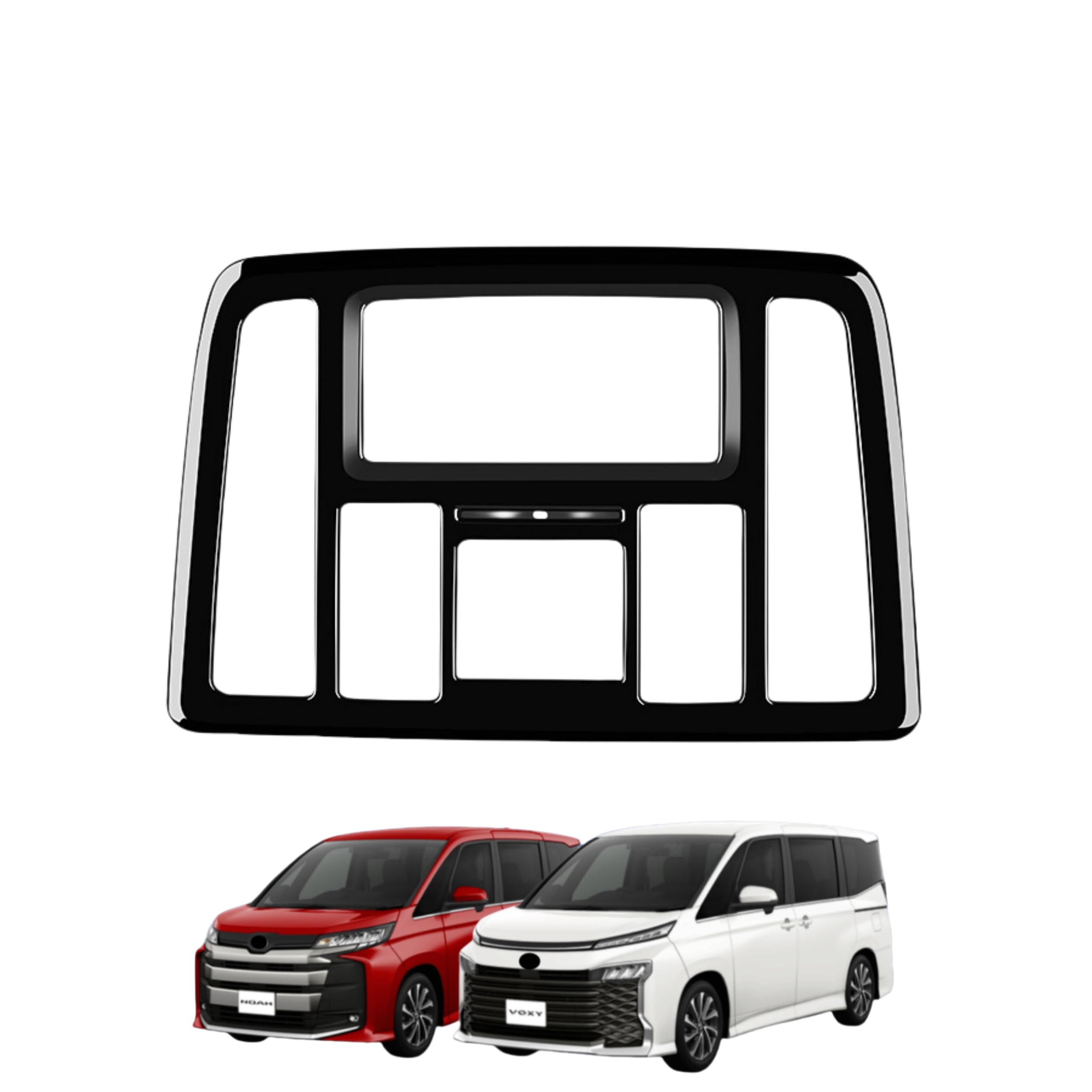 「 ノア 90系?ヴォクシー90系 に適用 2022年ー」フロント読書ライトフレーム ルームランプ リーディングランプ カバー ガ—ニッシュ トヨタ対応品 FOR VOXY/NOAH (ピアノブラック)