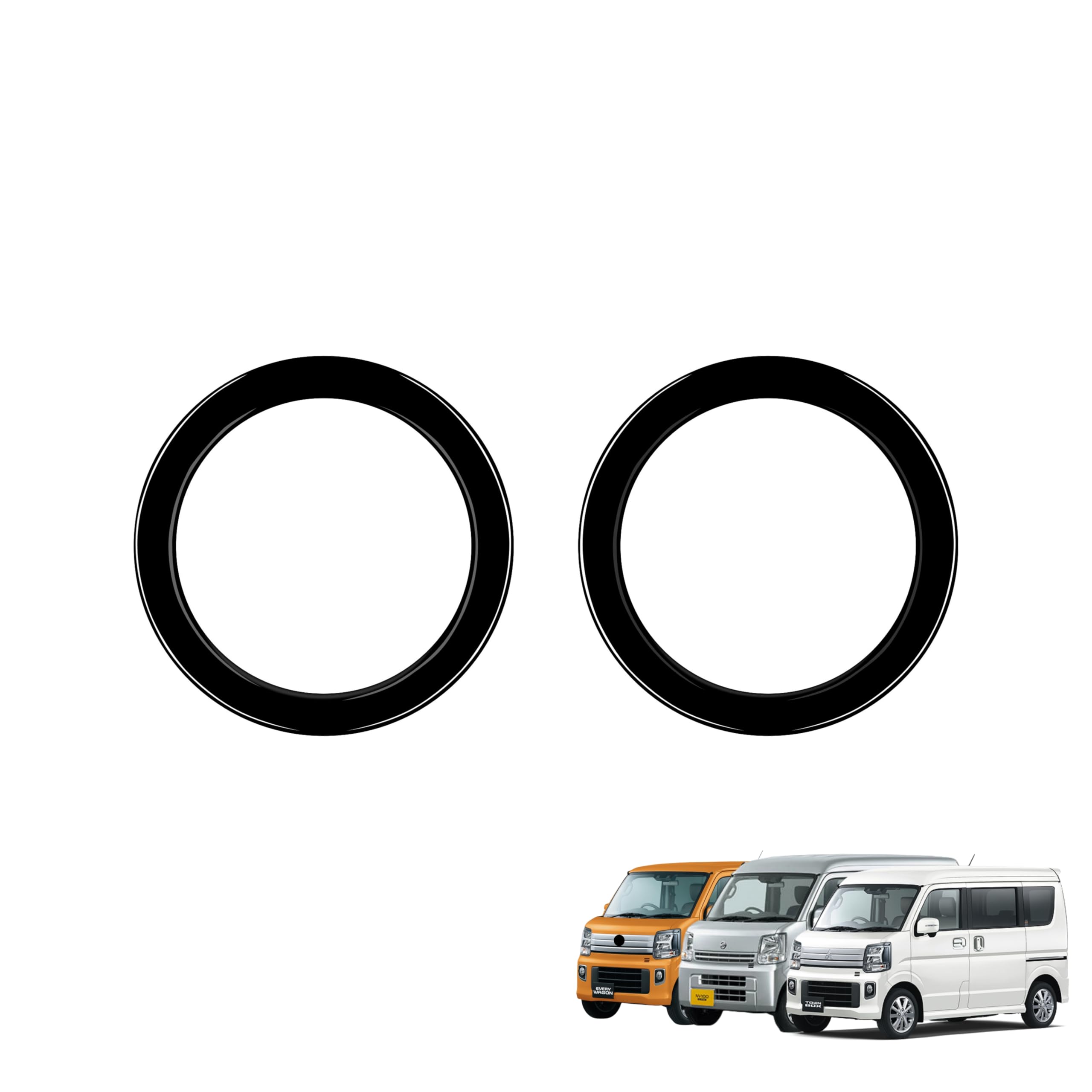 新型エブリイワゴン/ NV100クリッパー/タウンボックス 2019年10月MC後〜に対応 For EVERY WAGON/CLIPPER/TOWN BOX 対応品 専用 保護 上質 キズ防止 カスタム 装飾パーツ ABS製 取り付け簡単 2P エアコン吹き出し口パネル インテリアパネル 内装 カスタム パーツ