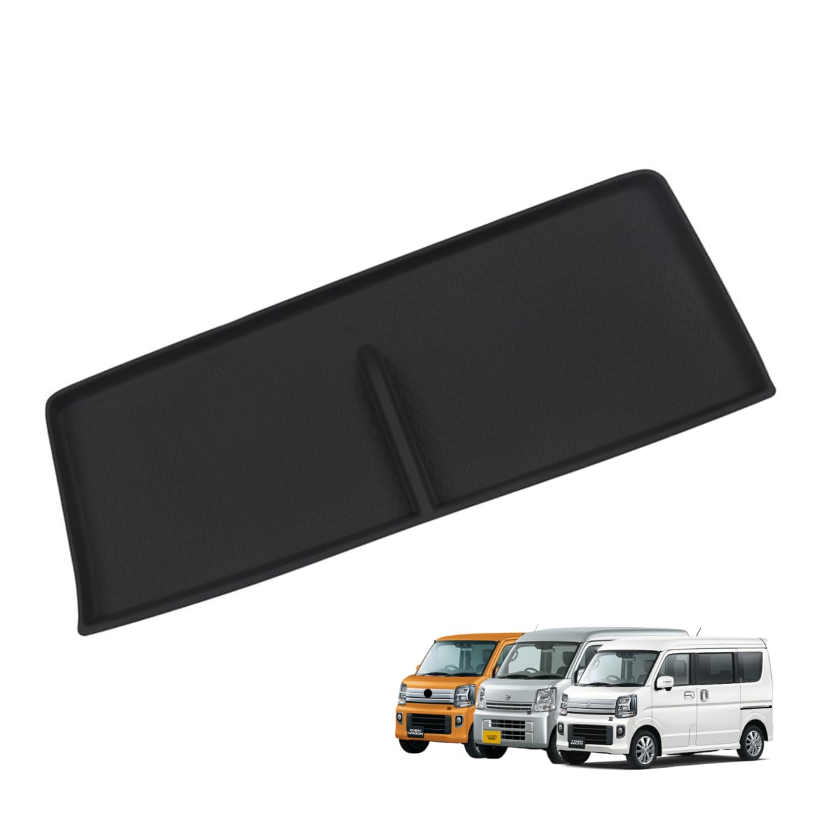 新型エブリイワゴン/ NV100クリッパー/タウンボックス 2019年10月MC後〜に対応 For EVERY WAGON/CLIPPER/TOWN BOX 対応品 専用 保護 上質 キズ防止 カスタム 装飾パーツ シリコン製 取り付け簡単 1P 車 助手席オープントレイ ラバーマット トレイ 小物入れ 滑り