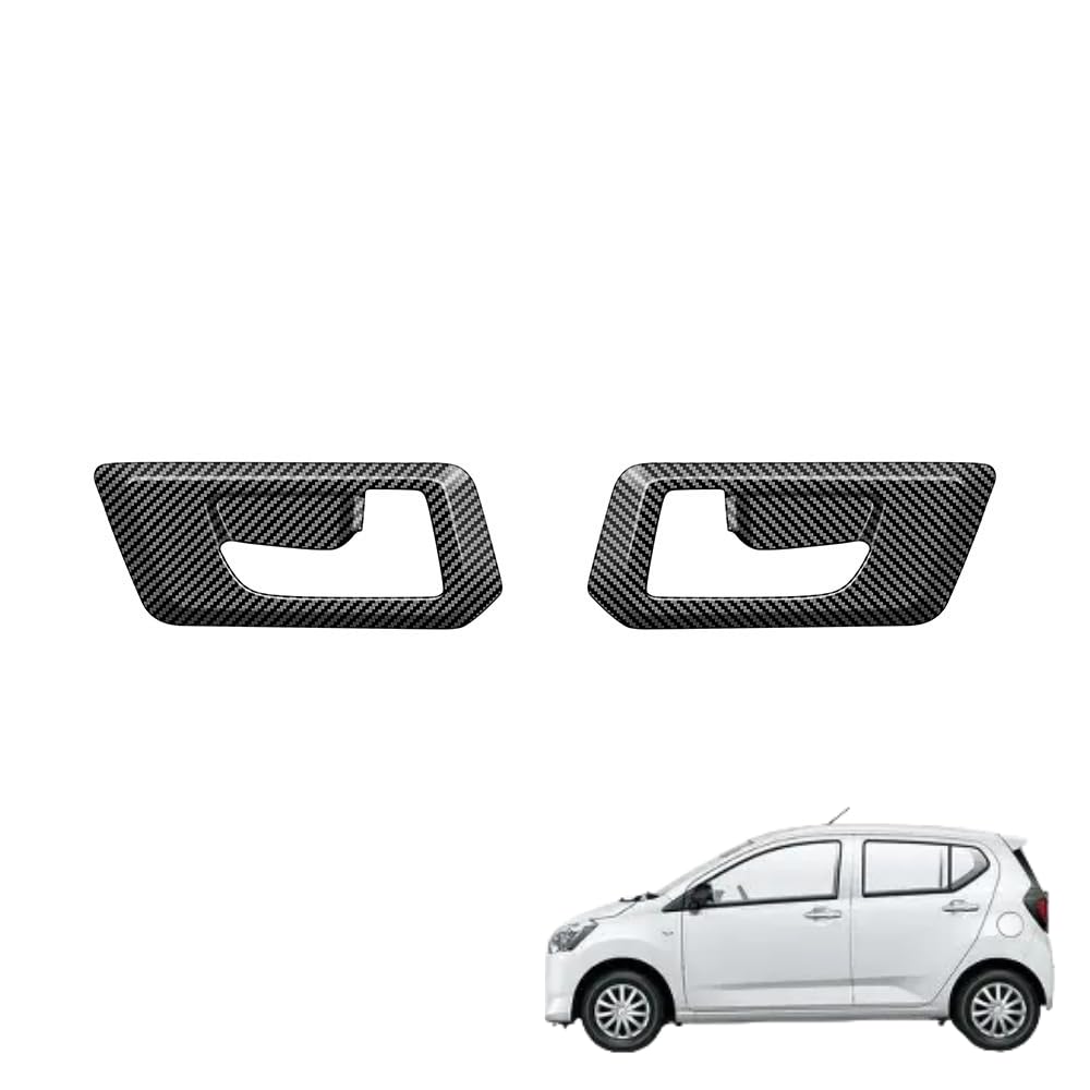 Rakuten - ミライースに対応 LA350S/LA360S 2017年~ For Mira e:S 対応品 専用 保護 上質 キズ防止 カスタム 装飾パーツ ABS製 ダイハツ専用設計パーツ 取り付け簡単 内装ドレスアップ 2P オシャレ フルカバーフロントドアハンドルカバー ドアハンドルプロテクター (カー