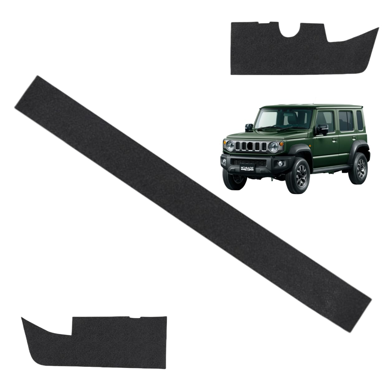 ジムニーに対応 JB64W 2019年~ / ジムニーに対応ノマド JC74W 2025年4月〜 5ドア対応品 スズキ専用 保護 上質 キズ防止 カスタム 装飾パーツ PUレザー材質 取り付け簡単 内装ドレスアップ リアバンパーマットガード インテリアパネル パーツ
