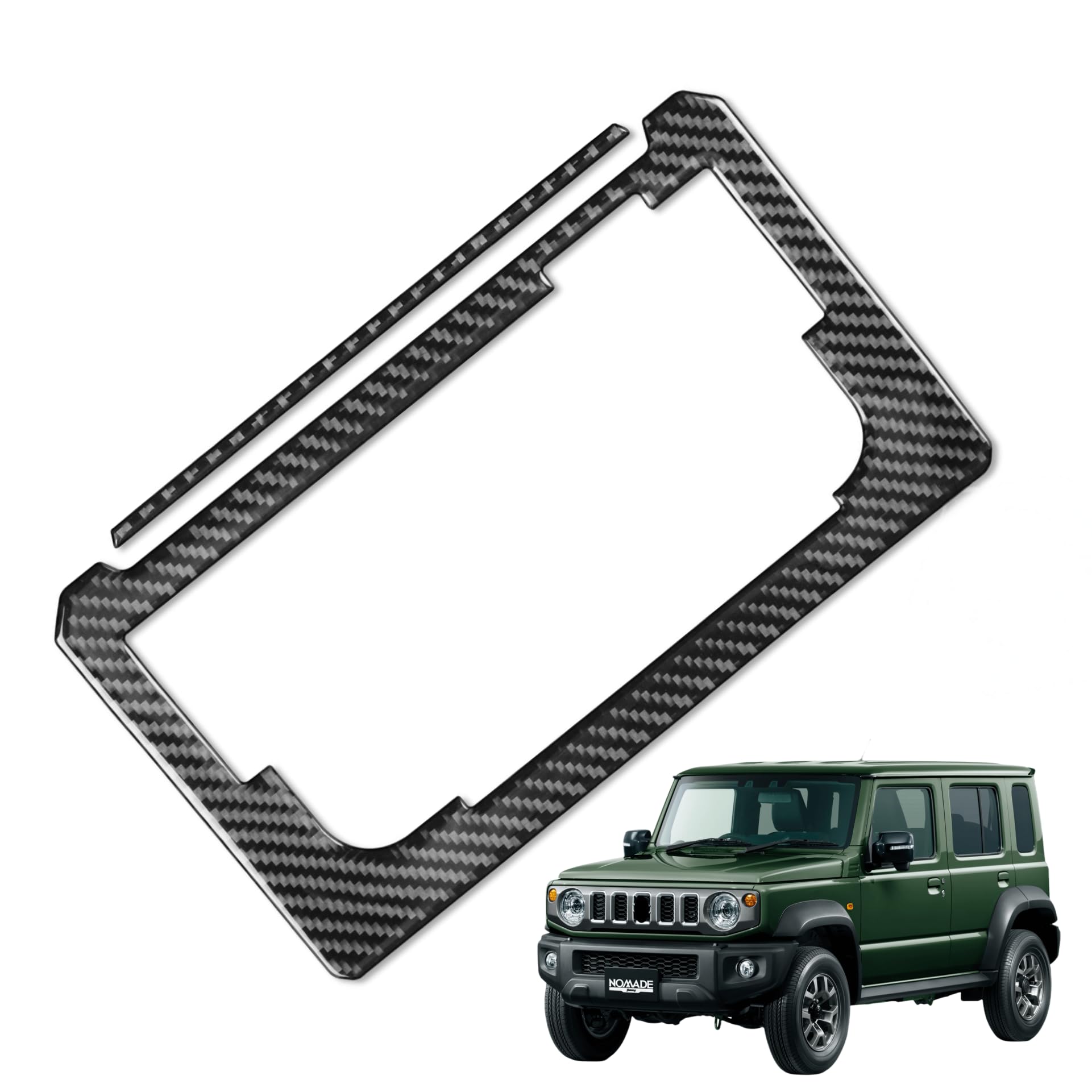 Rakuten - ジムニーに対応 JB64W シエラ JB74W 2019-2024年 対応品 スズキ専用 保護 上質 キズ防止 ソフト?カーボンファイバー製 取り付け簡単 内装ドレスアップ 2P CDパネル装飾カバートリムデカール車内アクセサリー (ブラック)