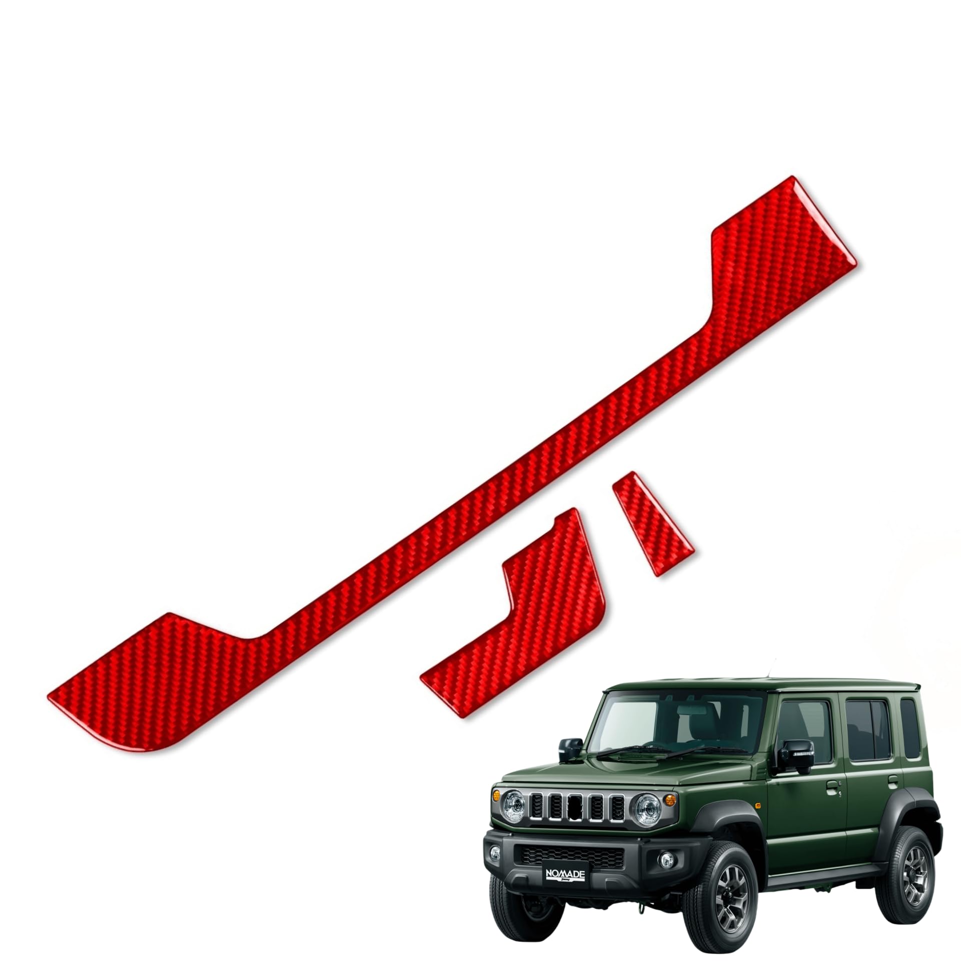 ジムニーに対応 JB64W シエラ JB74W 2019-2024年 対応品 スズキ専用 保護 上質 キズ防止 ソフト?カーボンファイバー製 取り付け簡単 内装ドレスアップ センターコンソール モール フロントパネル ガーニッシュダッシュボードカバートリム 上部Aタイプ/下部Bタ