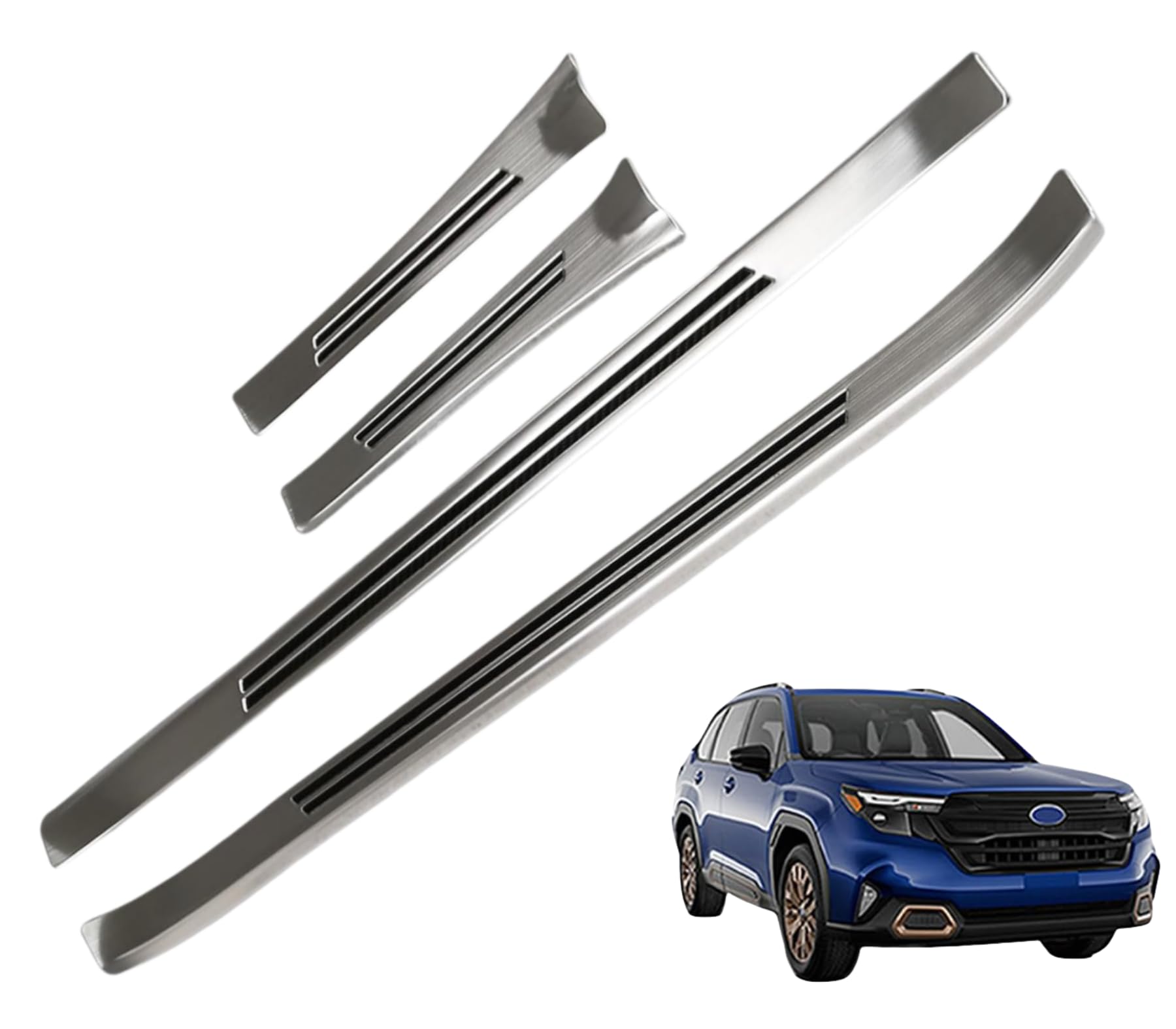 スバル フォレスター に対応 フォレスター SL系 2025年4月〜 For Forester 対応品 専用 保護 上質 キズ防止 カスタム 装飾パーツ ステンレス製 専用設計パーツ 取り付け簡単 内装ドレスアップ パーツ 外側 サイドステップガーニッシュ サイドステップガード イ