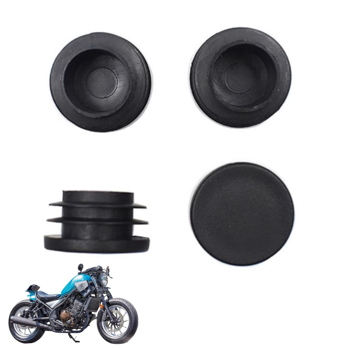 レブル に対応 For Rebel CMX250 CMX500 2017年~ 専用 保護 上質 キズ防止 カスタム 装飾パーツ ABS製 専用設計パーツ 取り付け簡単 ペダルダストカバーフレーム保護砂カバー保護プラグ ホンダ 4枚セット
