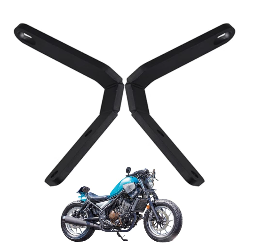 Rakuten - レブル に対応 For Rebel CMX250 CMX500 2017年~ 専用 保護 上質 キズ防止 カスタム 装飾パーツ アルミニウム合金製 専用設計パーツ 取り付け簡単 ハンドルバー リアビュー リアビュー サイドミラー ダウンブラケット ブラック ホンダ 2枚セット