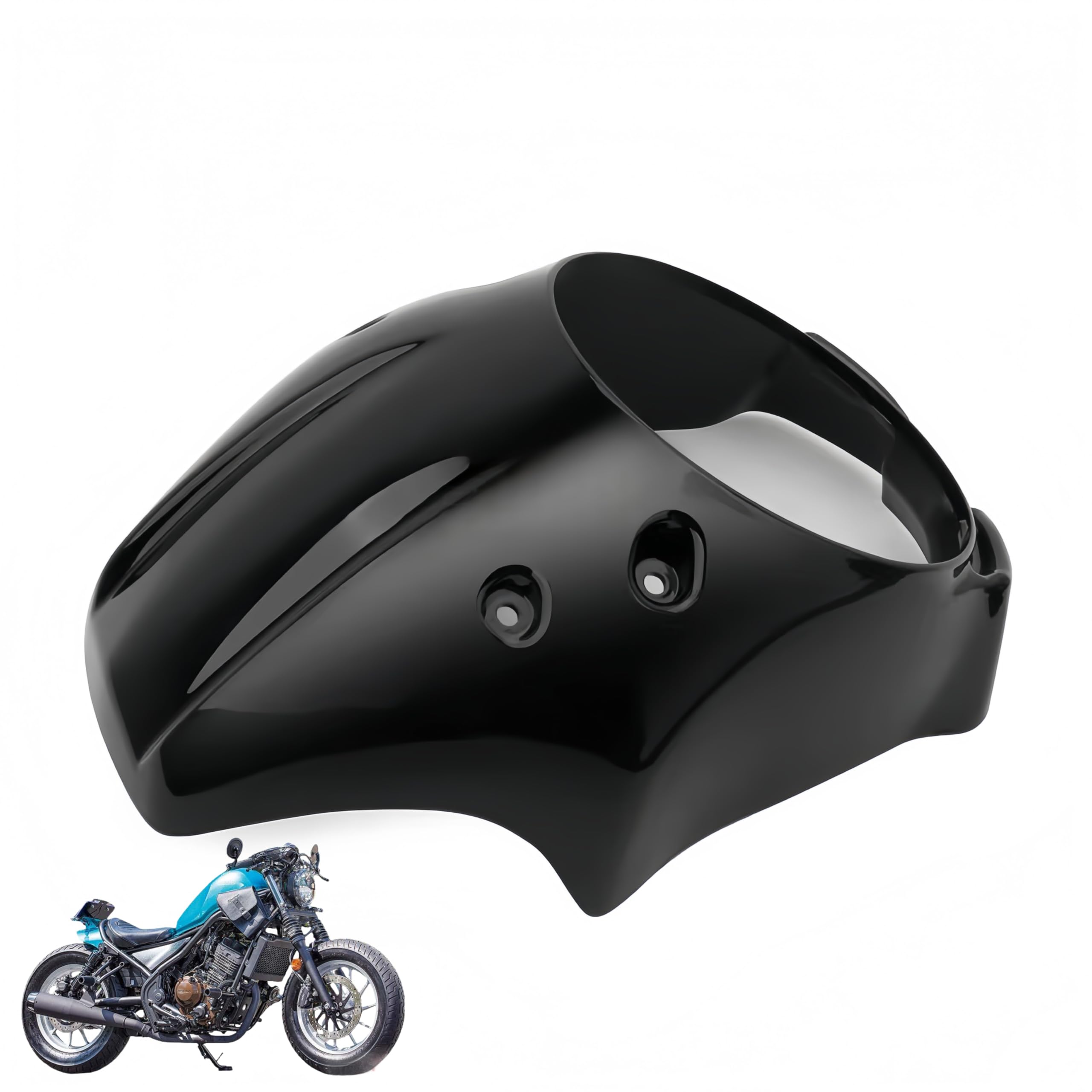 レブル に対応 For Rebel CMX250 CMX500 2017年~ 専用 保護 上質 キズ防止 カスタム 装飾パーツ ABS材料 専用設計パーツ 取り付け簡単 オートバイ アクセサリー ぴかブラック フェアリング ヘッドライト ウィンドシールド カバー ガーニッシュ ホンダ