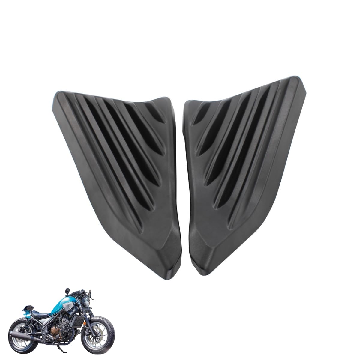 Rakuten - レブル に対応 For Rebel CMX250 CMX500 2017年~ 専用 保護 上質 キズ防止 カスタム アクセサリー サイドカバー エンジンカバー エンジンガード 滑り止め ホンダ ABS材料 2枚セット （ブラック）