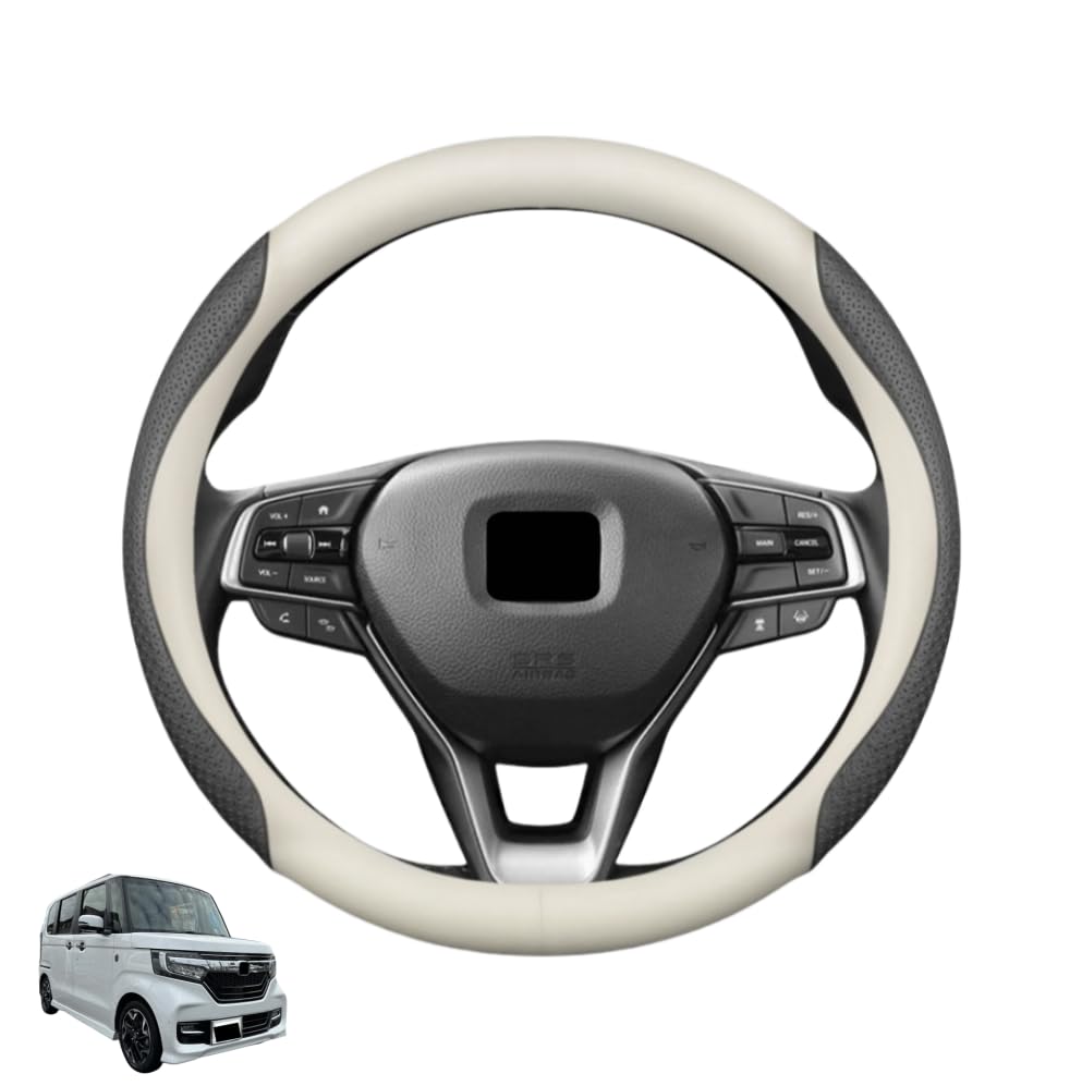 ホンダ に対応 N-BOX CR-V ヴェゼル フリード ジェイド フィット シビック グレイス オデッセイ 専用 保護 上質 キズ防止 カスタム 全シリーズ対応 円形 37〜38CM 取り付け簡単 円形 丸形 ハンドルカバー ステアリングカバー ハンドルカバー 滑り止め 本革＋エ