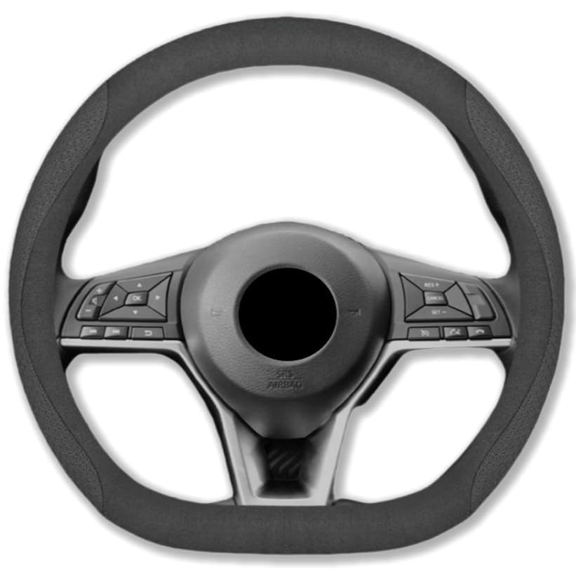 ニッサン に対応 ディズ、エルグランド、キックス、ノート、オーラ、アクア、ルークス、リーフ、セレナ、エクストレイル 専用 保護 上質 キズ防止 カスタム 装飾パーツ 専用設計パーツ 取り付け簡単 D形 ハンドルカバー ステアリングカバー ハンドルカバー 滑り