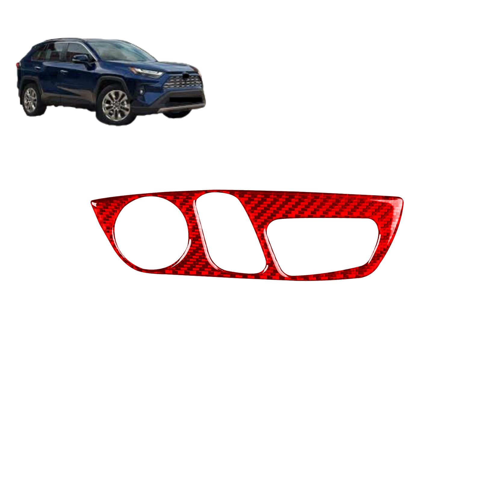 Rakuten - トヨタ?RAV4 5代目 に対応 For RAV4 5代目 XAA/XAH/XAP 50型 2020年~専用 保護 上質 キズ防止 カスタム 装飾パーツ ソフト?カーボンファイバー素材 専用設計パーツ 取り付け簡単専用 アクセサリーパーツ メイン走行調整ボタンパネル 車用品 安全装備 1P (レッド