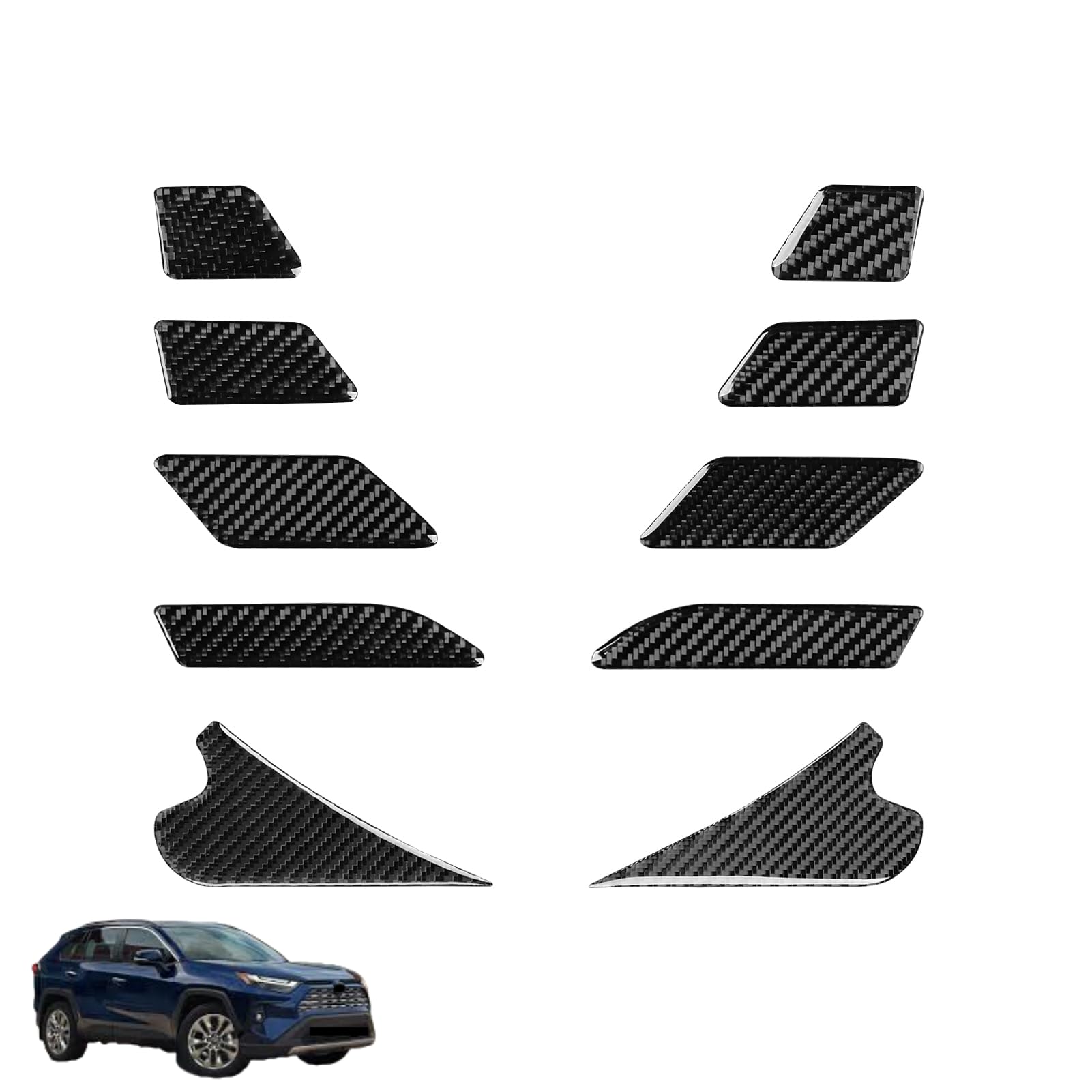 トヨタ?RAV4 5代目 に対応 For RAV4 5代目 XAA/XAH/XAP 50型 2020年~専用 保護 上質 キズ防止 カスタム 装飾パーツ ソフト?カーボンファイバー素材 専用設計パーツ 取り付け簡単 ドア インナー リフレクター ステッカー インテリア カスタム パーツ 左右セット