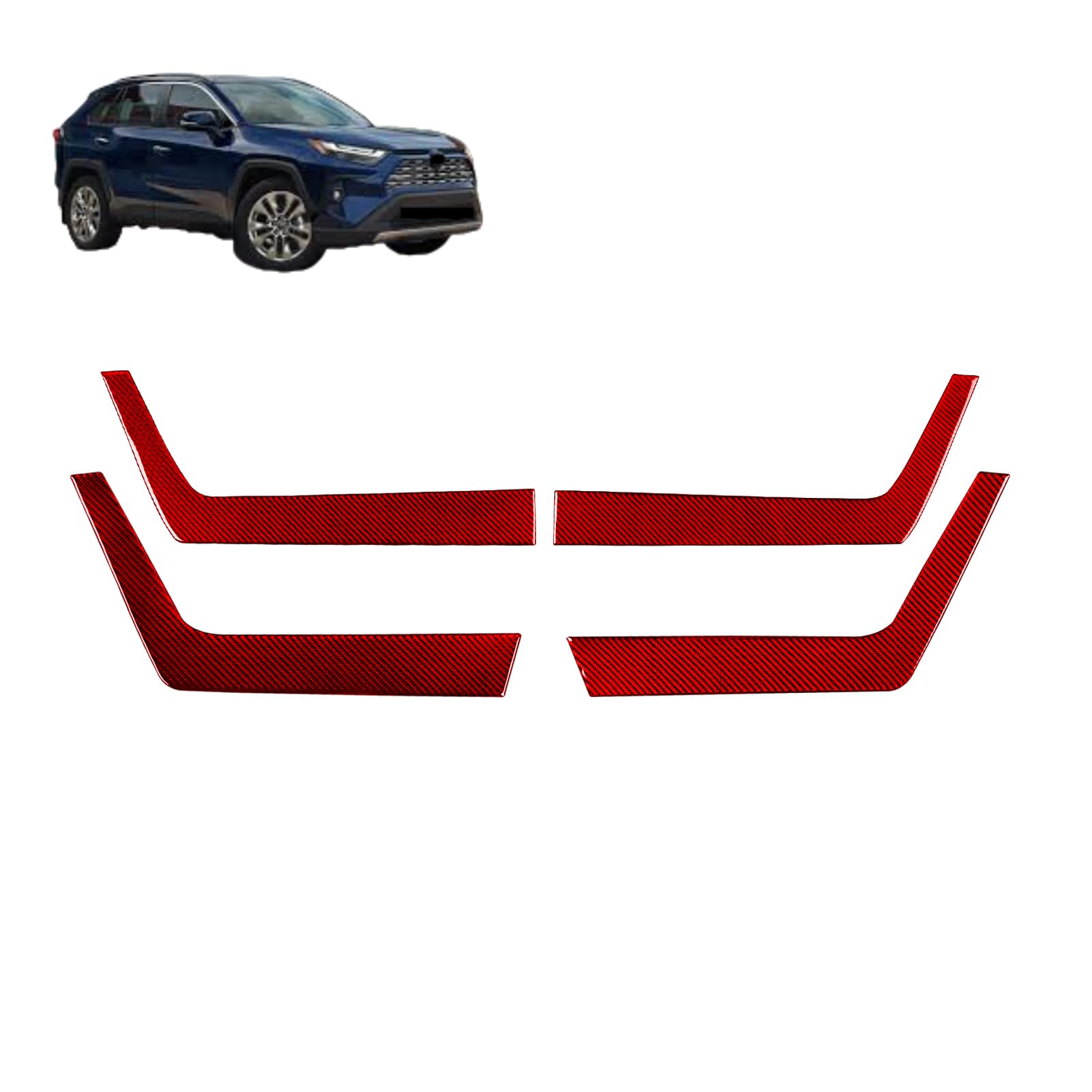 トヨタ?RAV4 5代目 に対応 For RAV4 5代目 XAA/XAH/XAP 50型 2020年~専用 保護 上質 キズ防止 カスタム 装飾パーツ ソフト?カーボンファイバー素材 4P 専用設計パーツ 取り付け簡単 ドアインサイド ドアパネル インテリアパネル 内装パーツ ガーニッシュ カー用