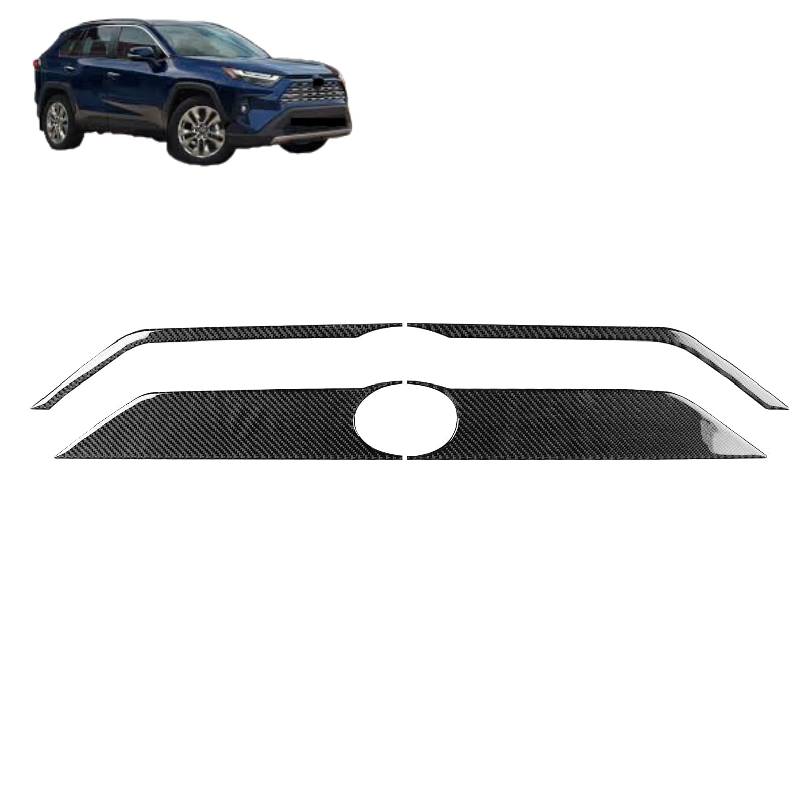 トヨタ?RAV4 5代目 に対応 For RAV4 5代目 XAA/XAH/XAP 50型 2020年~専用 保護 上質 キズ防止 カスタム 装飾パーツ ソフト?カーボンファイバー素材 4P 専用設計パーツ 取り付け簡単 カーオートトランクドア バンパーバッジ デカール エンブレム テールゲートパ