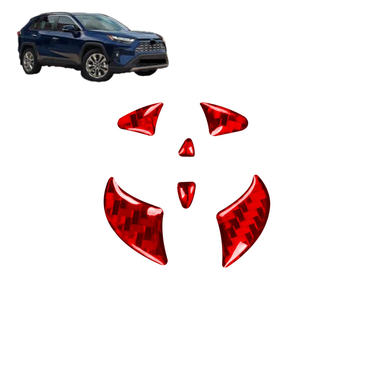 トヨタ?RAV4 5代目 に対応 For RAV4 5代目 XAA/XAH/XAP 50型 2020年~専用 保護 上質 キズ防止 カスタム 装飾パーツ ソフト?カーボンファイバー素材 6P 専用設計パーツ 取り付け簡単 ステアリング エンブレム カスタム インテリア ステッカー 内装パーツ カスタ