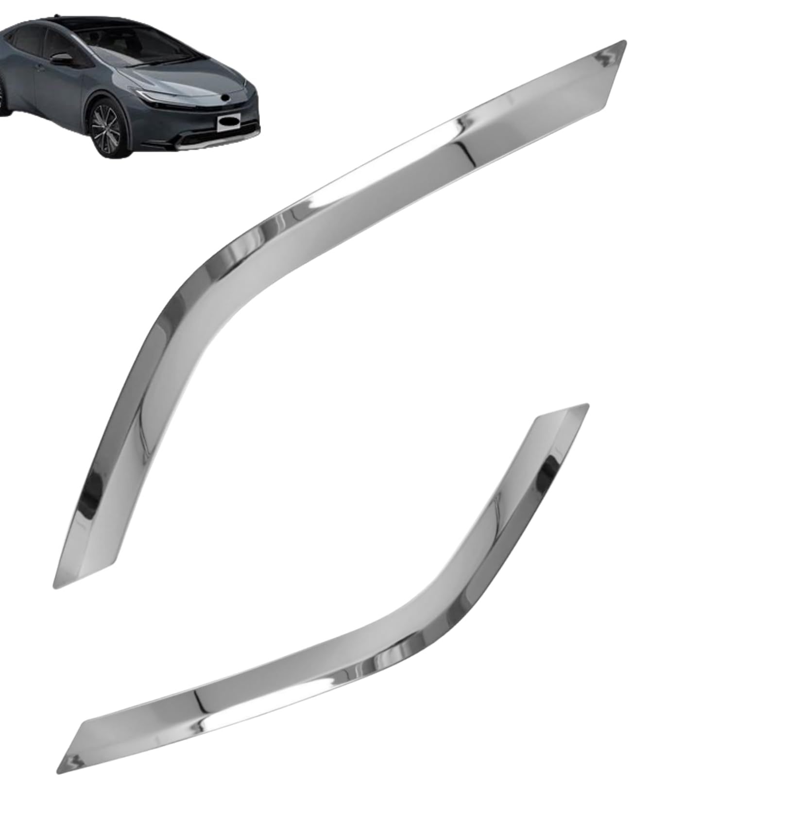 上質「トヨタ?新型プリウス に対応品 For 5代目 60系 ZVW60 ZVW65 MXWH60 MXWH65 2023年1月〜」専用車種 ドレスアップ カスタム アクセサリー 高級 ステンレス製 （シルバー）2P 外装 リア フォグランプ ガーニッシュ リア ライト カバー アイライン ガーニッシ