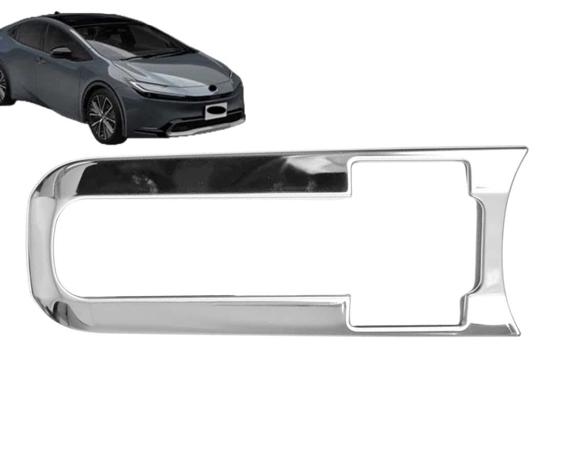 上質「トヨタ?新型プリウス に対応品 For 5代目 60系 ZVW60 ZVW65 MXWH60 MXWH65 2023年1月〜」専用車種 ドレスアップ カスタム アクセサリー 高級 ステンレス製 （シルバー）1P 内装 センター インパネシフト 変速レバー カバー フロアシフト フレーム ガーニ