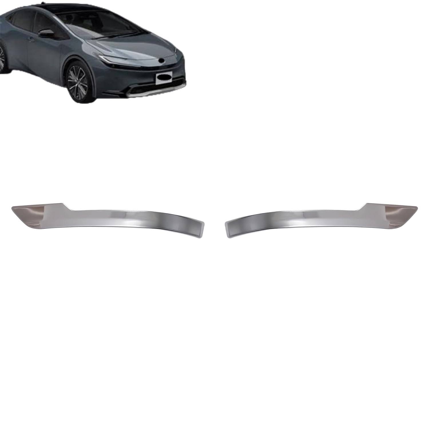 上質「トヨタ?新型プリウス に対応品 For 5代目 60系 ZVW60 ZVW65 MXWH60 MXWH65 2023年1月〜」専用車種 ドレスアップ カスタム アクセサリー 高級 ステンレス製 （シルバー）2P 外装 サイドミラー モール ドアミラー ライン カバー バックミラー 装飾フレーム