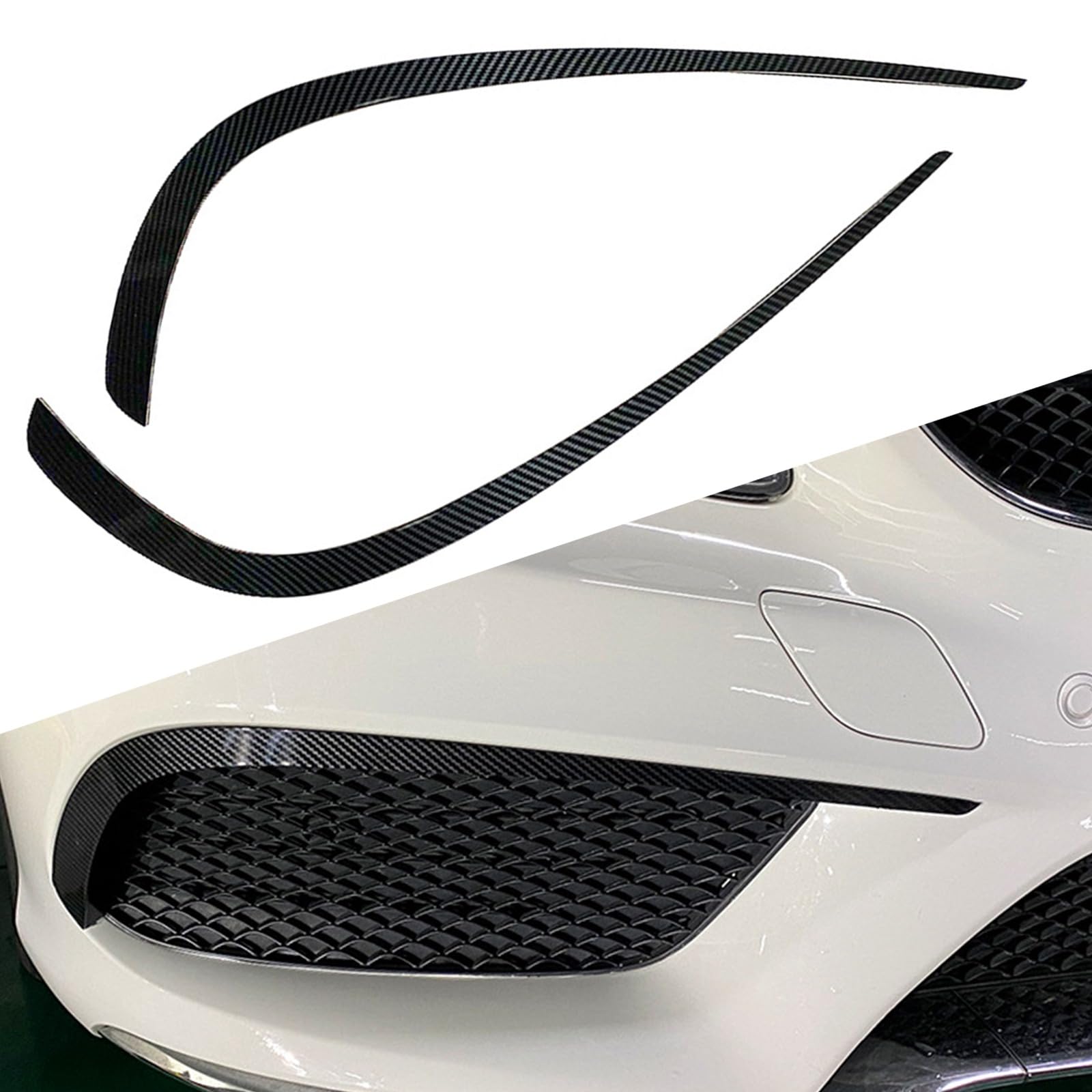 フロントスポイラー エアベントカバー フロントバンパー サイドベント スポイラー アウトレット トリム..