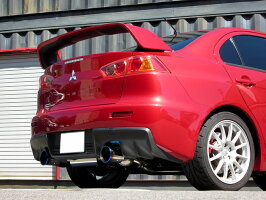 GP SPORTS EXAS EVO Tune マフラー ランサーエボリューションX CZ4A 『リアピース交換タイプ』『JASMA認定 車検対応』 オールステンレス＆チタンスライドテールマフラー◆ジーピースポーツ エグザス エボチューンGPスポーツ